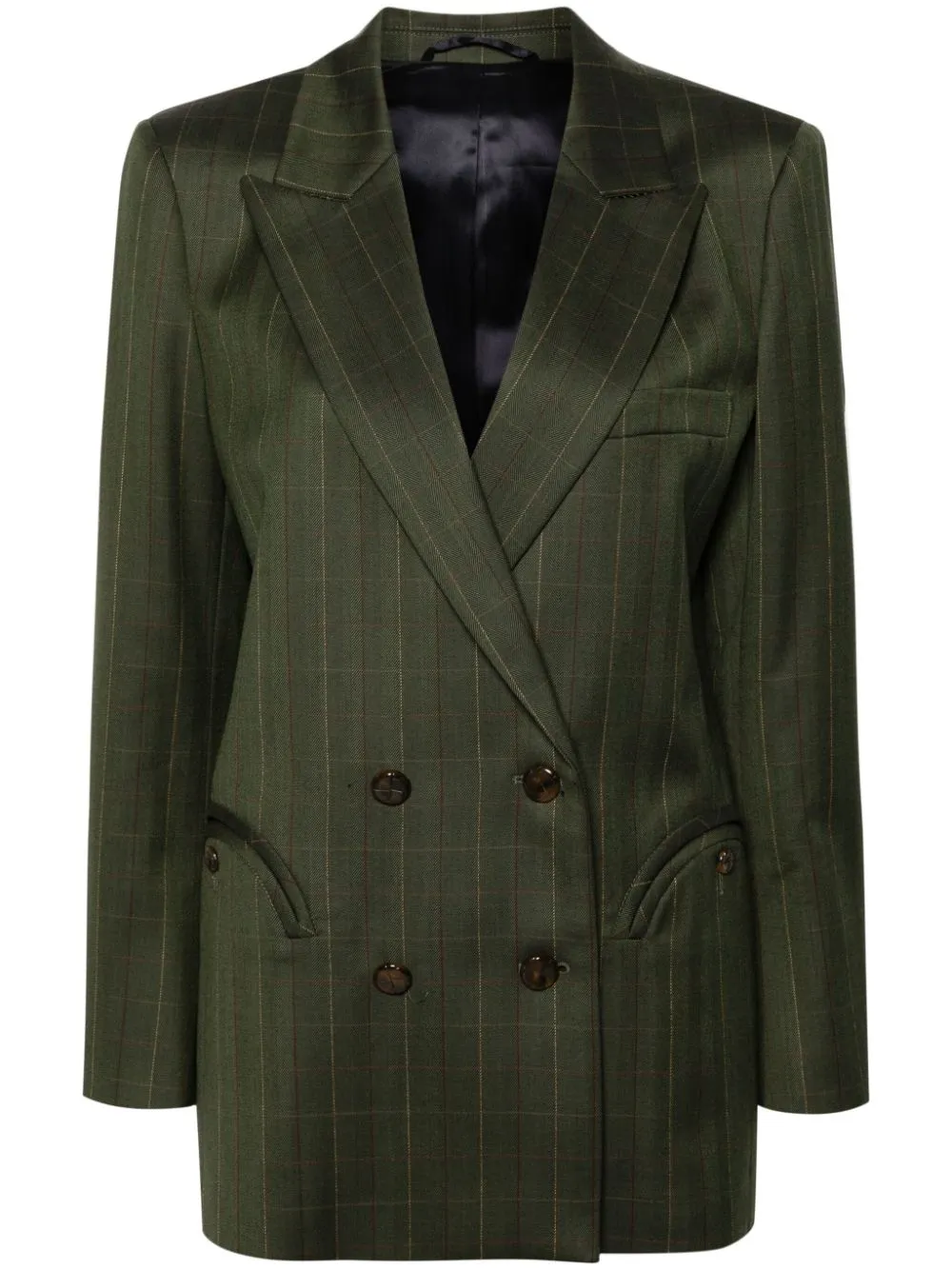 Giacca doppiopetto Wheels in verde - donna