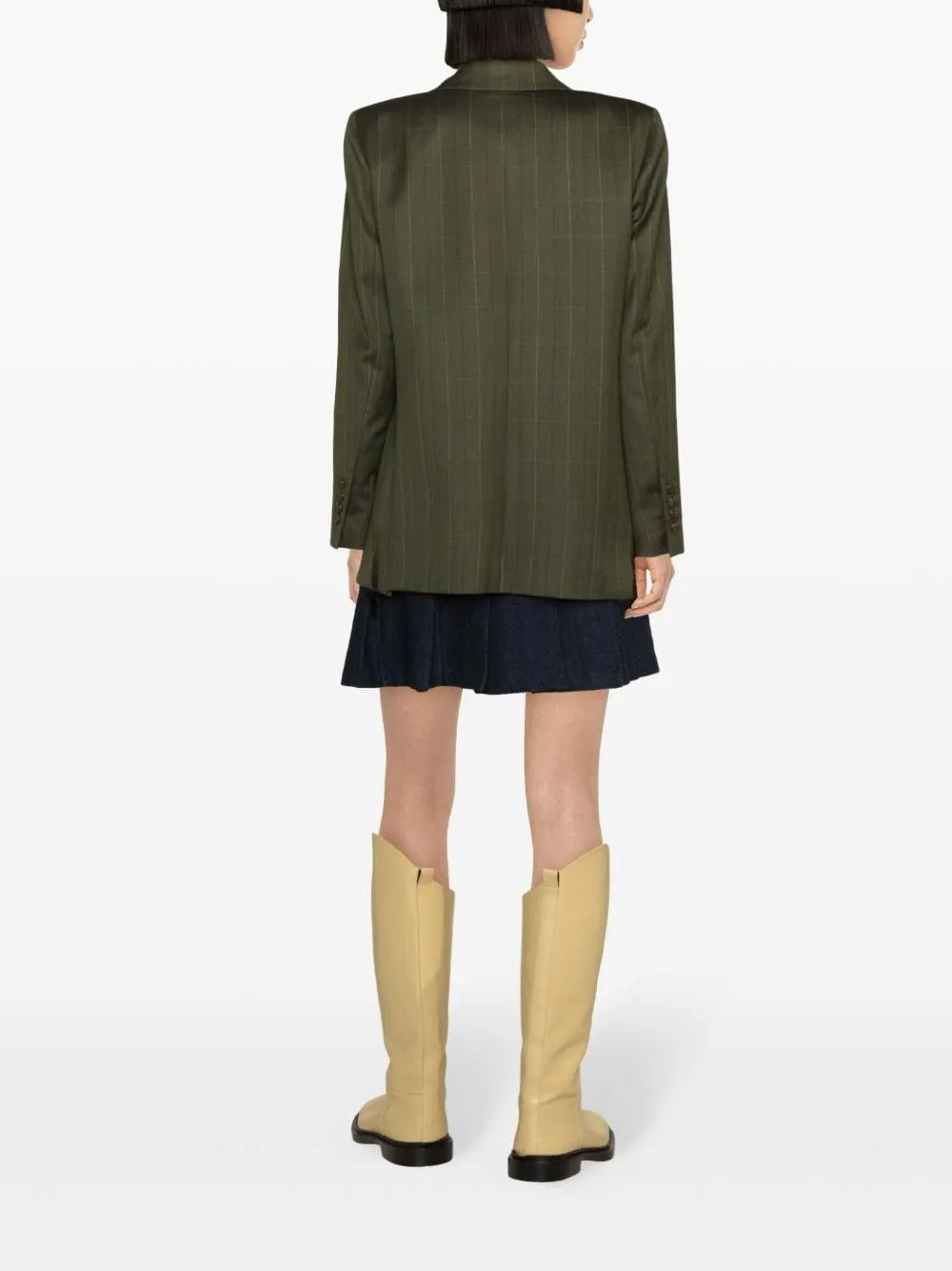 Giacca doppiopetto Wheels in verde - donna