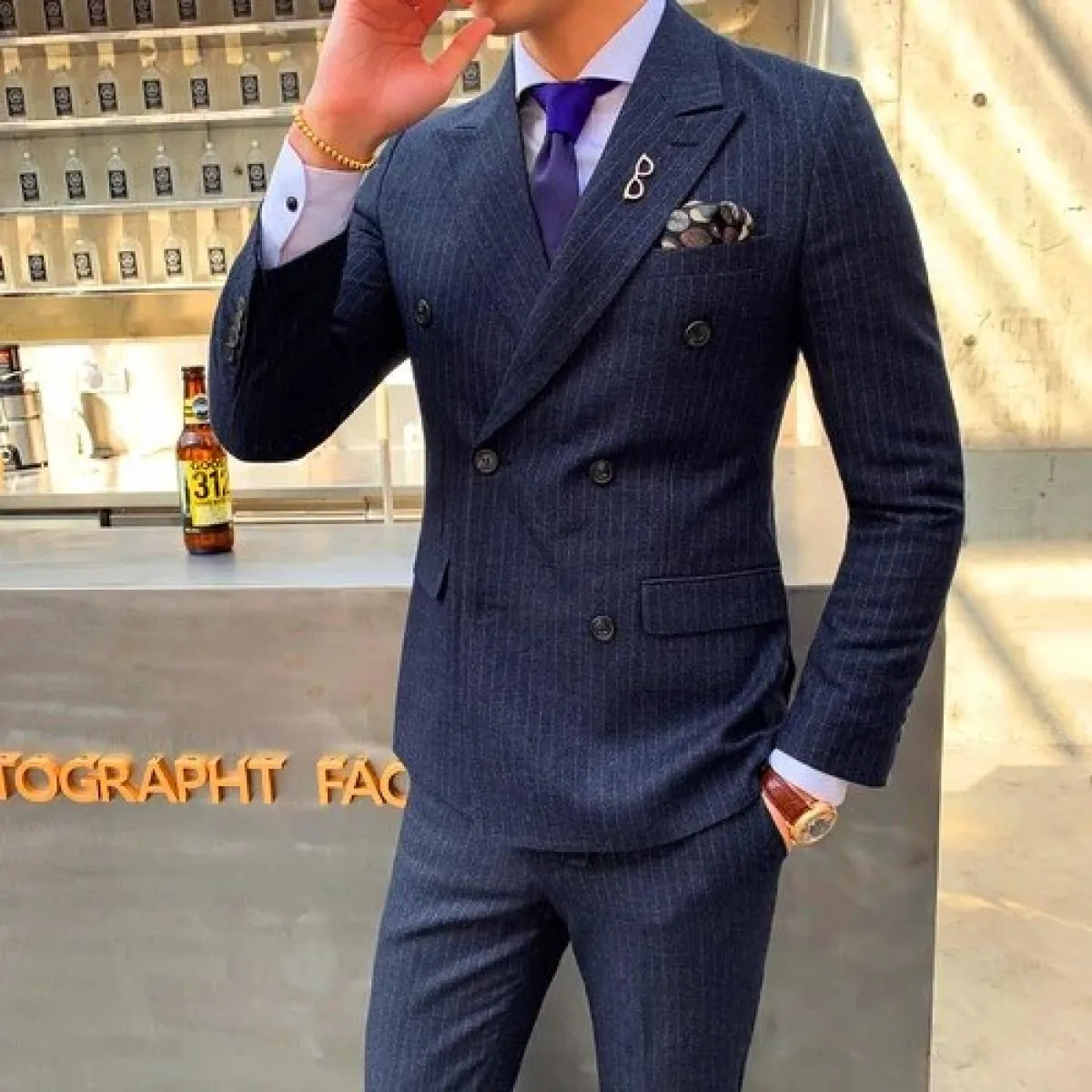 Giacca gilet pantaloni abito da uomo britannico tre pezzi slim party giacca formale da uomo d'affari personalizzata di fascia al