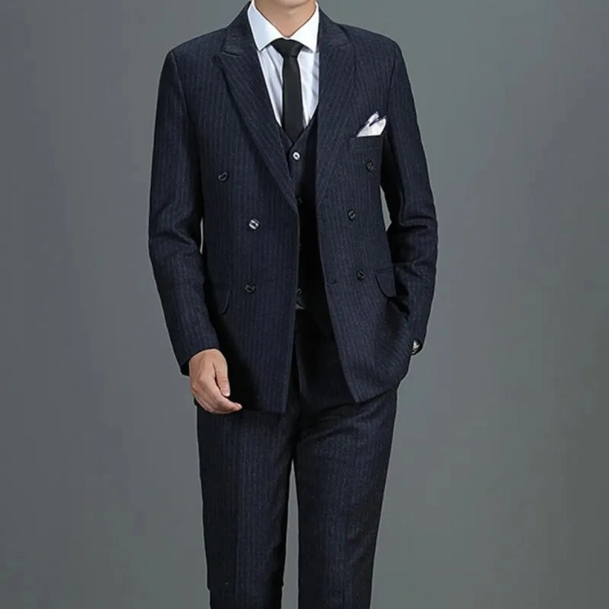 Giacca gilet pantaloni abito da uomo britannico tre pezzi slim party giacca formale da uomo d'affari personalizzata di fascia al