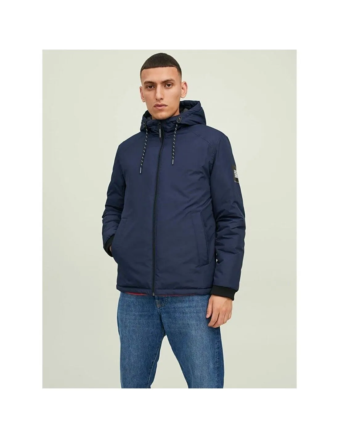 Giacca Sportiva da Uomo JJLOCK Jack & Jones 12217183 Blu Marino Taglia XXL