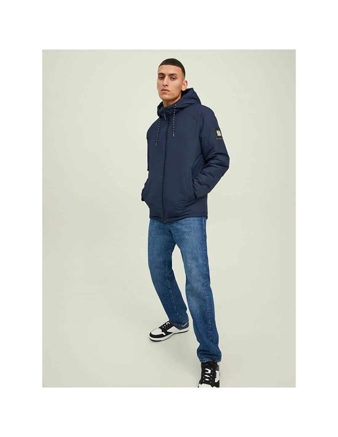 Giacca Sportiva da Uomo JJLOCK Jack & Jones 12217183 Blu Marino Taglia XXL