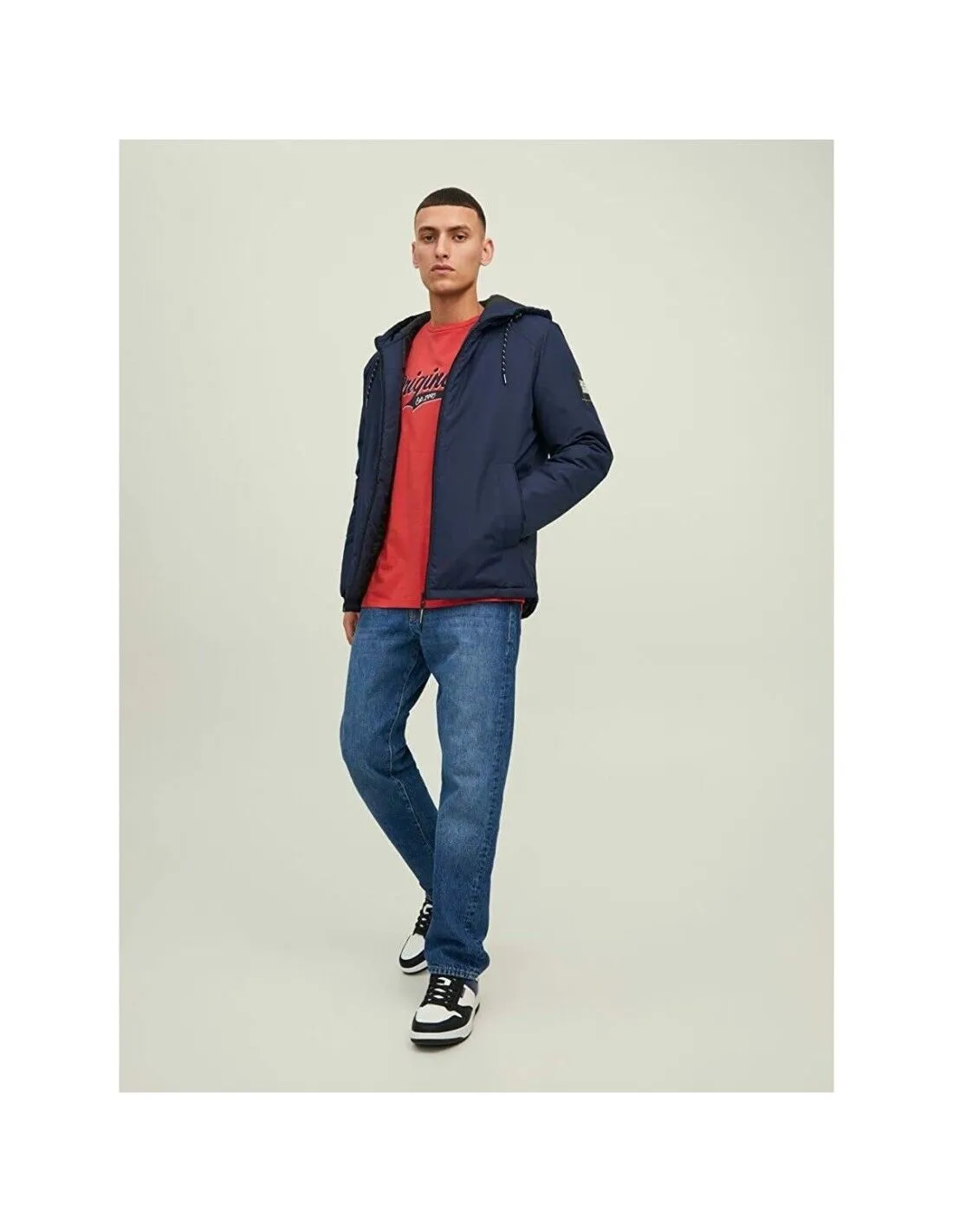 Giacca Sportiva da Uomo JJLOCK Jack & Jones 12217183 Blu Marino Taglia XXL