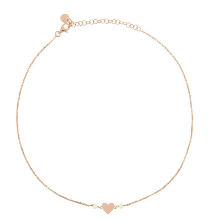 Girocollo stella o cuore con perla