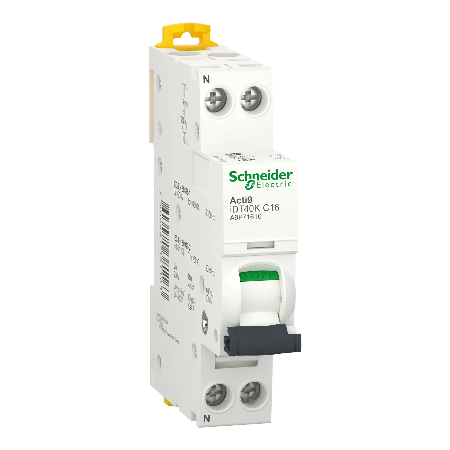 Interruttore magnetotermico Schneider Electric 1+N 16A 4,5 kA, Tipo C