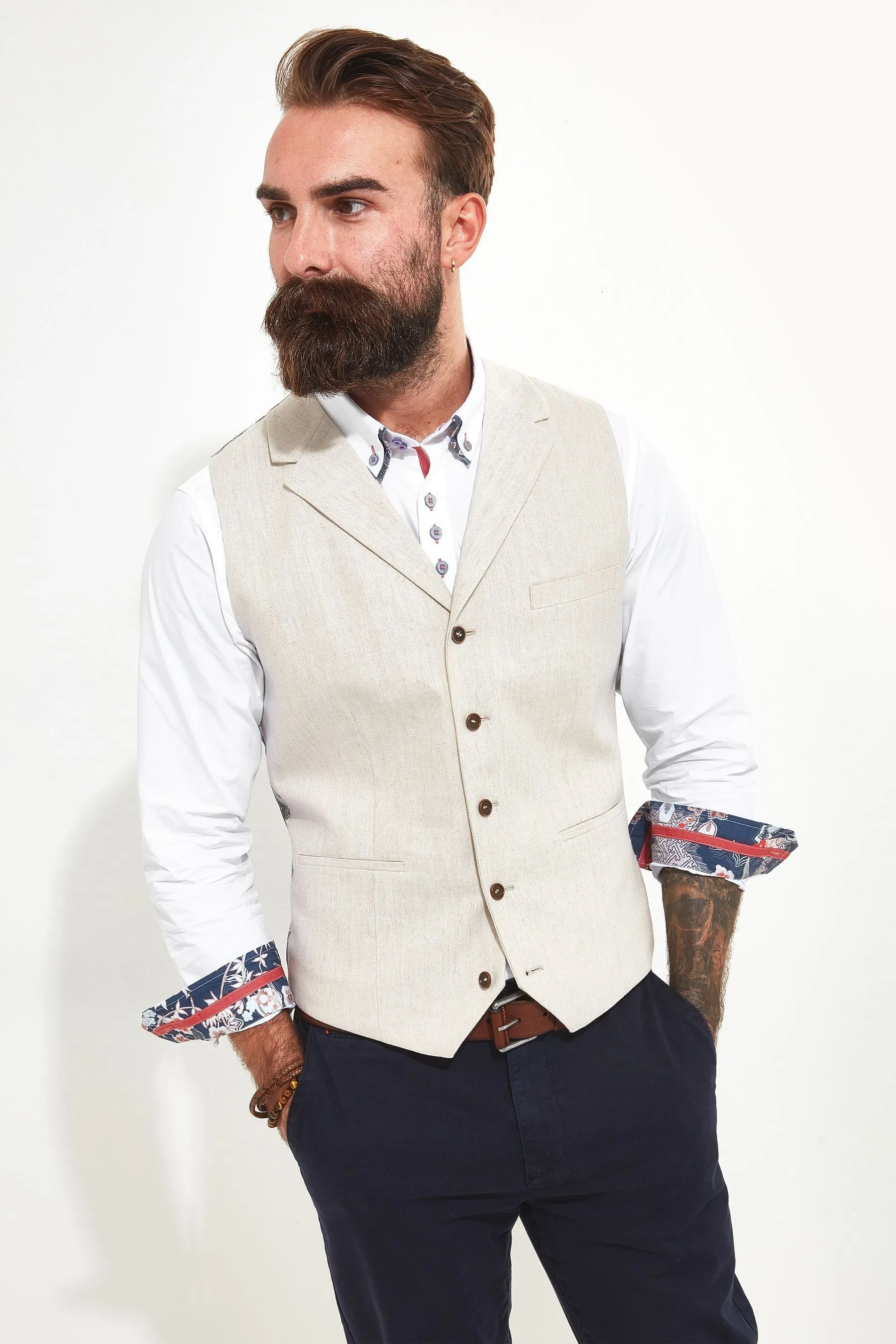 Joe Browns - Gilet da completo a spina di pesce