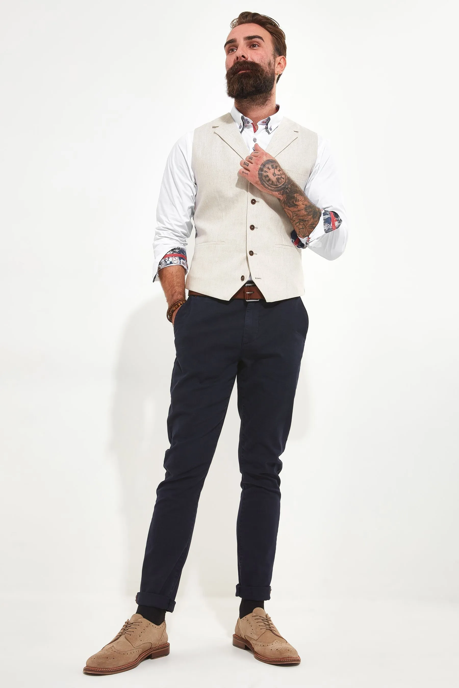 Joe Browns - Gilet da completo a spina di pesce