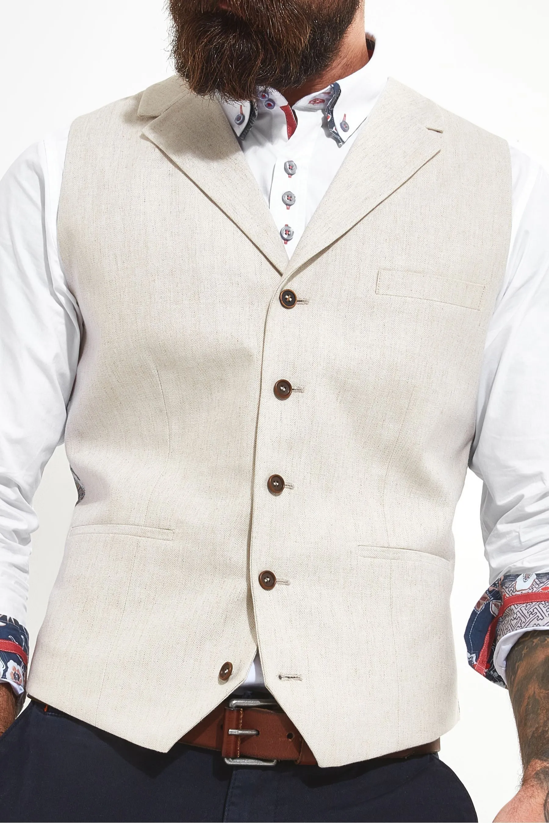 Joe Browns - Gilet da completo a spina di pesce