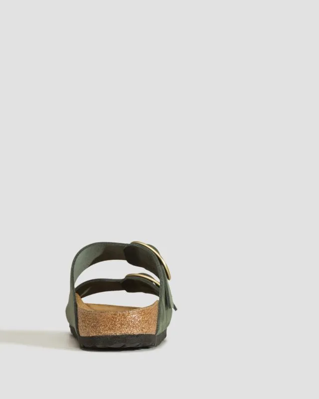 Klapki damskie Birkenstock Arizona Big Buckle LENB Zielone 1025367-thyme