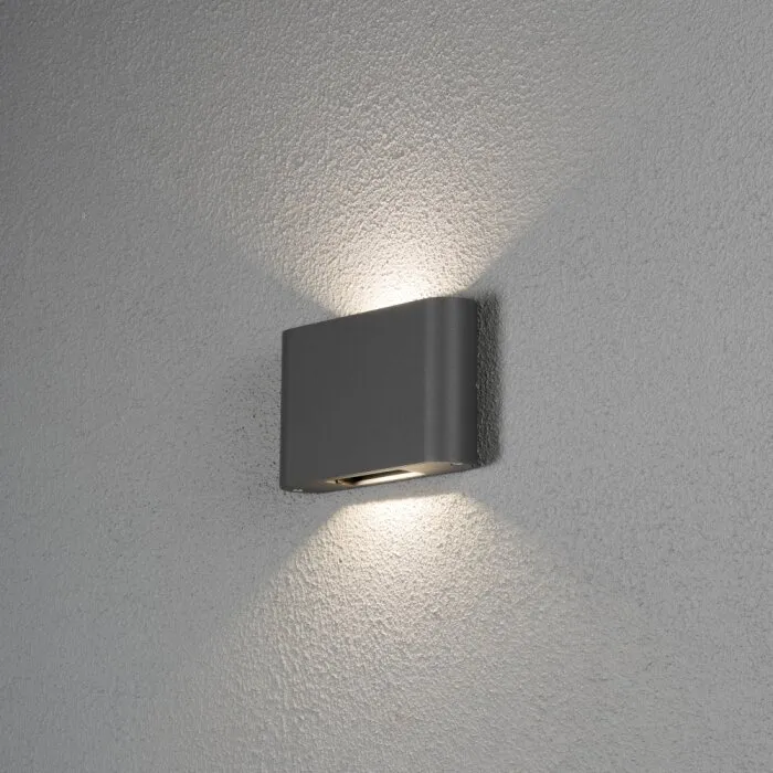 Konstsmide Chieri Applique da esterno LED Nero, 2-Luci