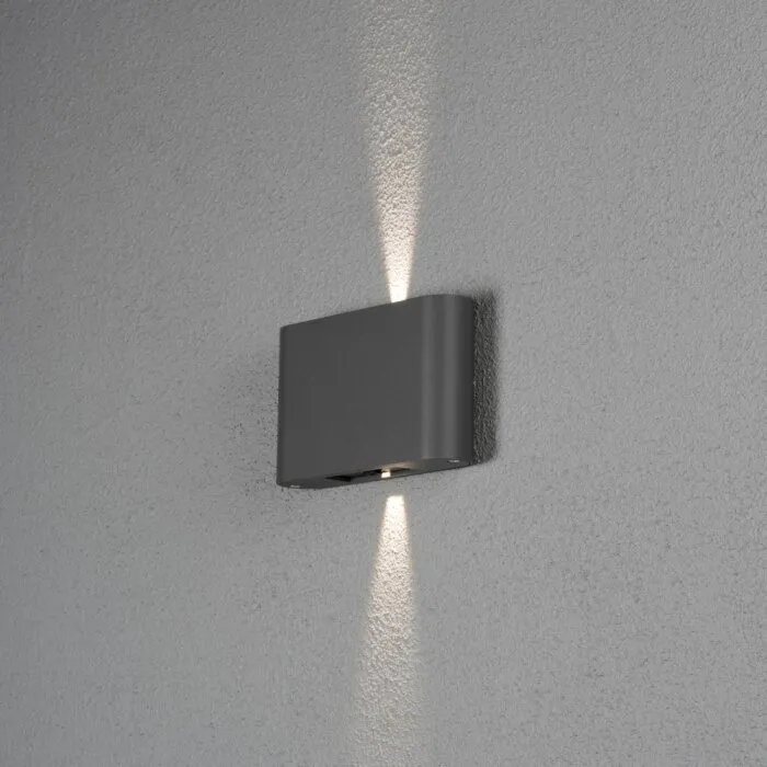 Konstsmide Chieri Applique da esterno LED Nero, 2-Luci
