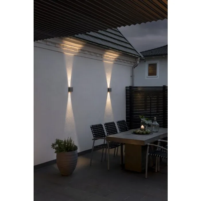 Konstsmide Chieri Applique da esterno LED Nero, 2-Luci