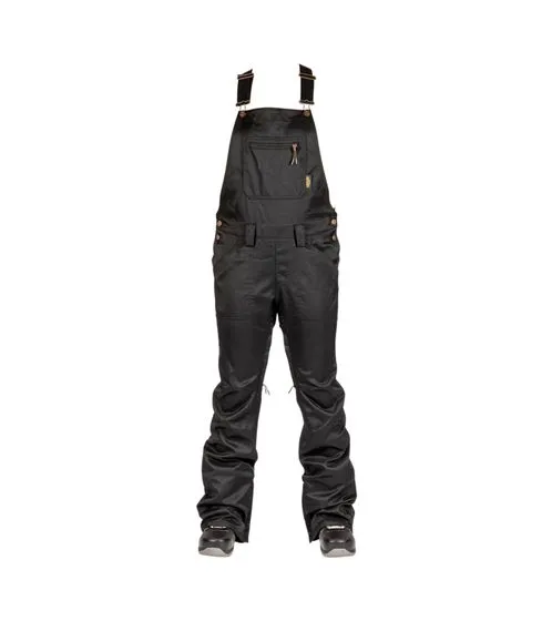 L1 PREMIUM GOODS Loretta tuta da snowboard da donna pantaloni da neve impermeabili con pettorina 873688-002 nero