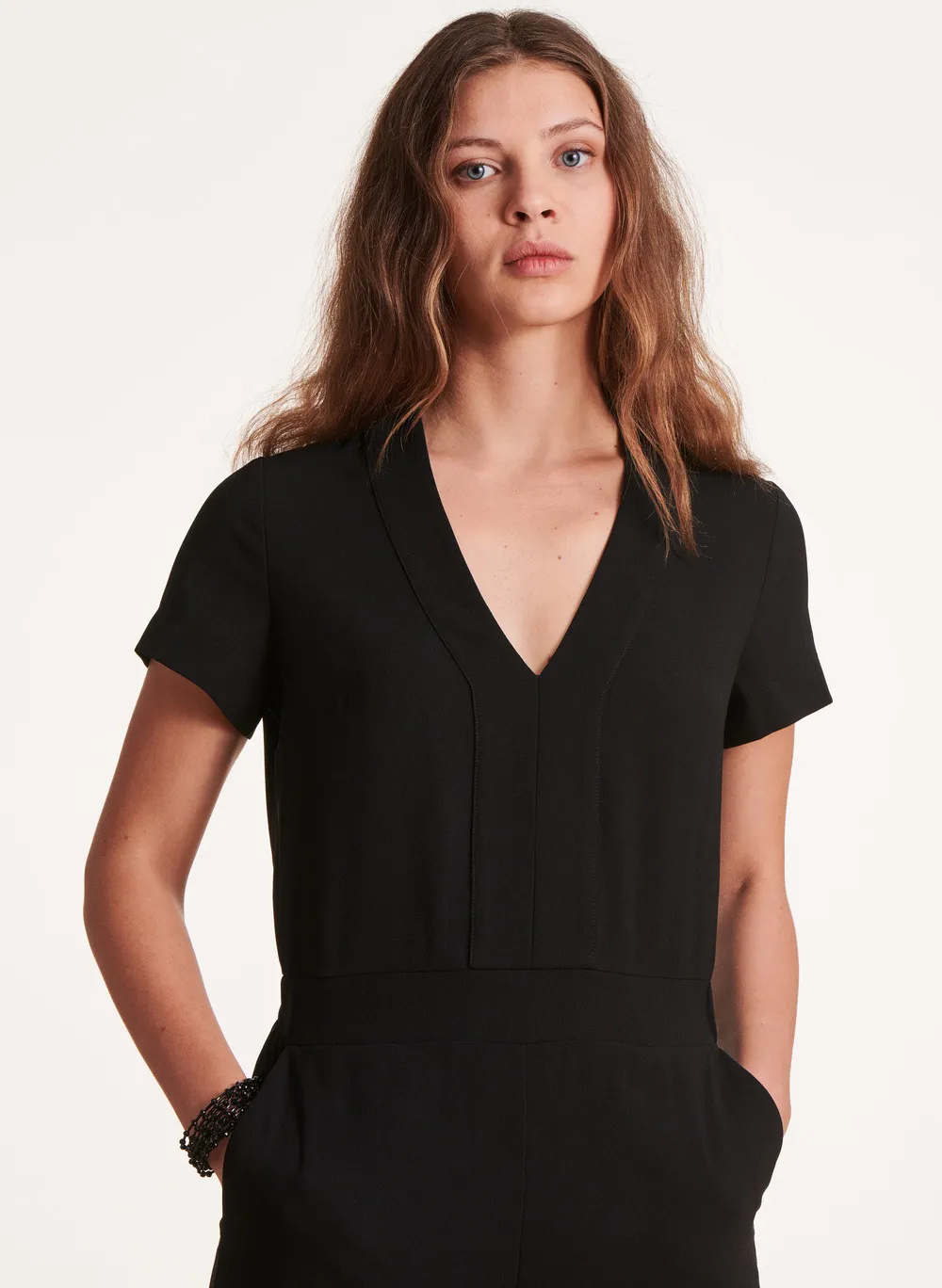  LA FEE MARABOUTEE   Tuta larga con scollo a V | Nero