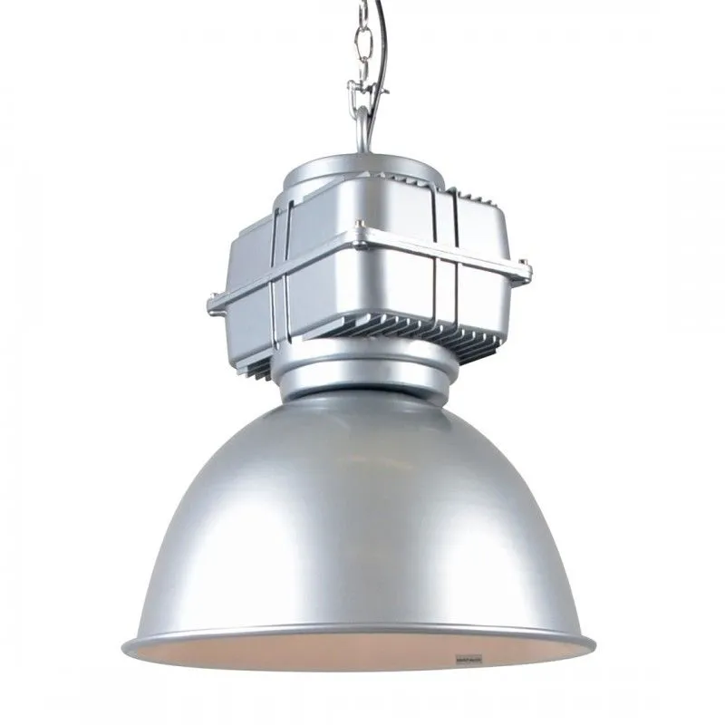 Lampada a sospensione 'Sicko II' industriale grigia/alluminio - adatta per LED / interna