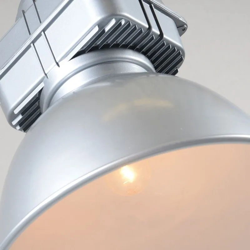 Lampada a sospensione 'Sicko II' industriale grigia/alluminio - adatta per LED / interna