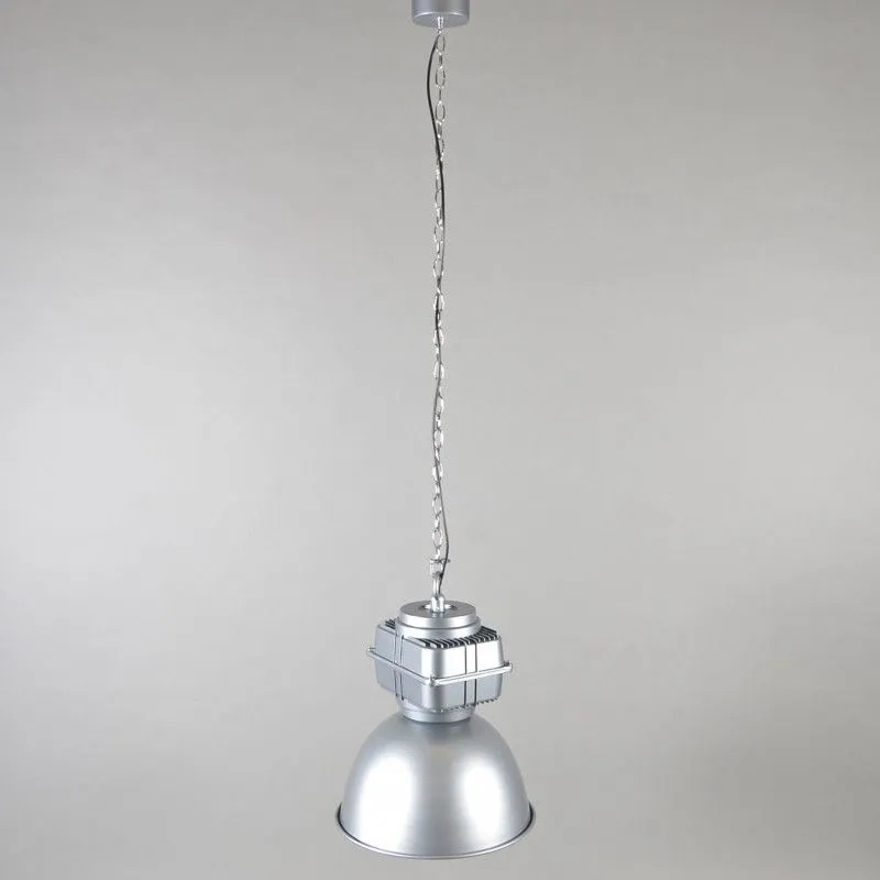 Lampada a sospensione 'Sicko II' industriale grigia/alluminio - adatta per LED / interna