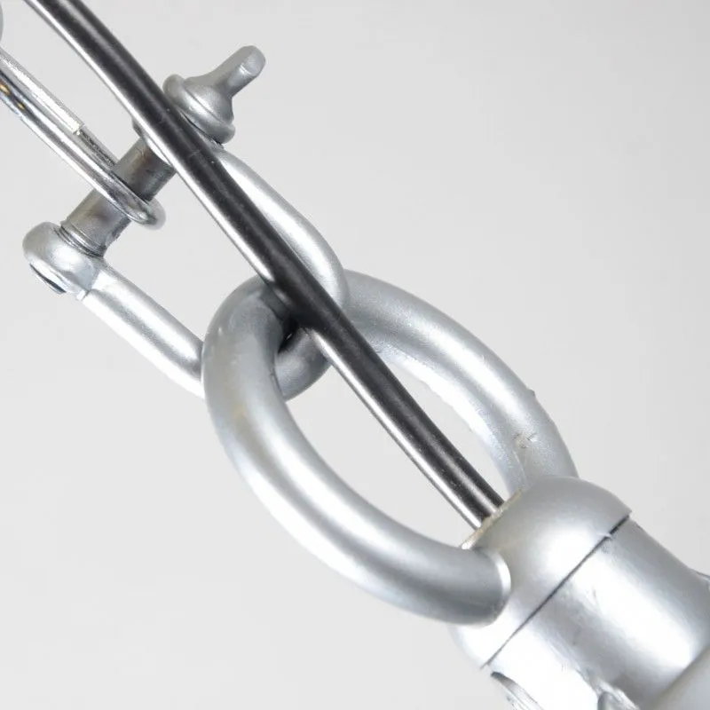 Lampada a sospensione 'Sicko II' industriale grigia/alluminio - adatta per LED / interna
