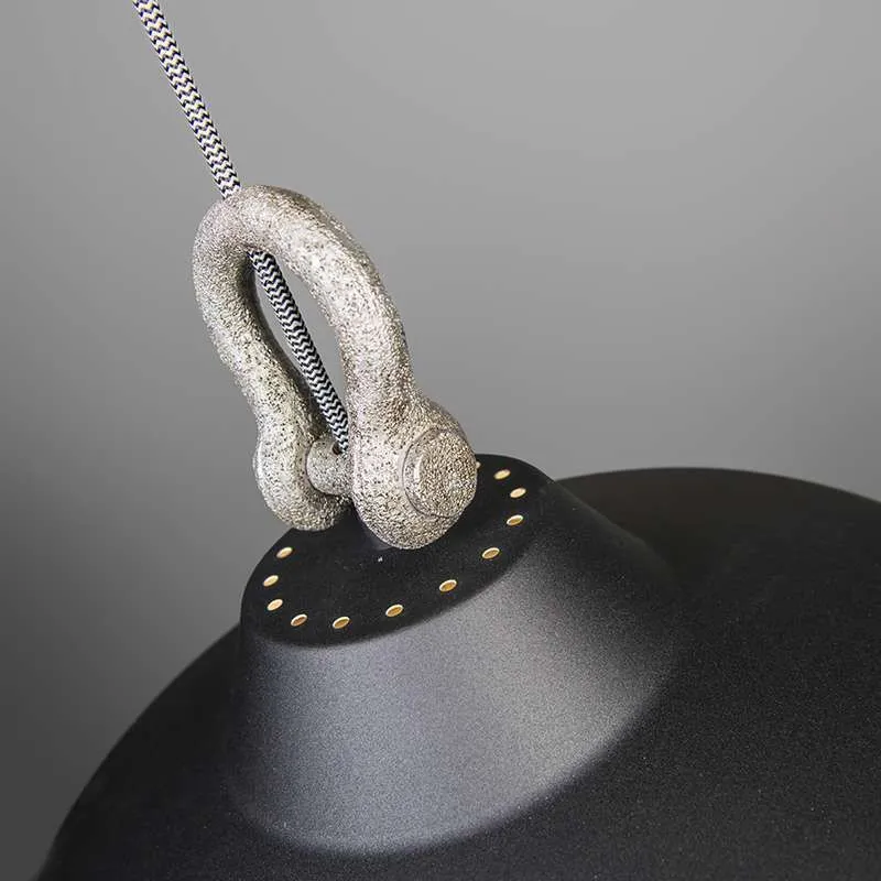 Lampada a sospensione 'Strijp' industriale nera/metallo - adatta per LED / interna