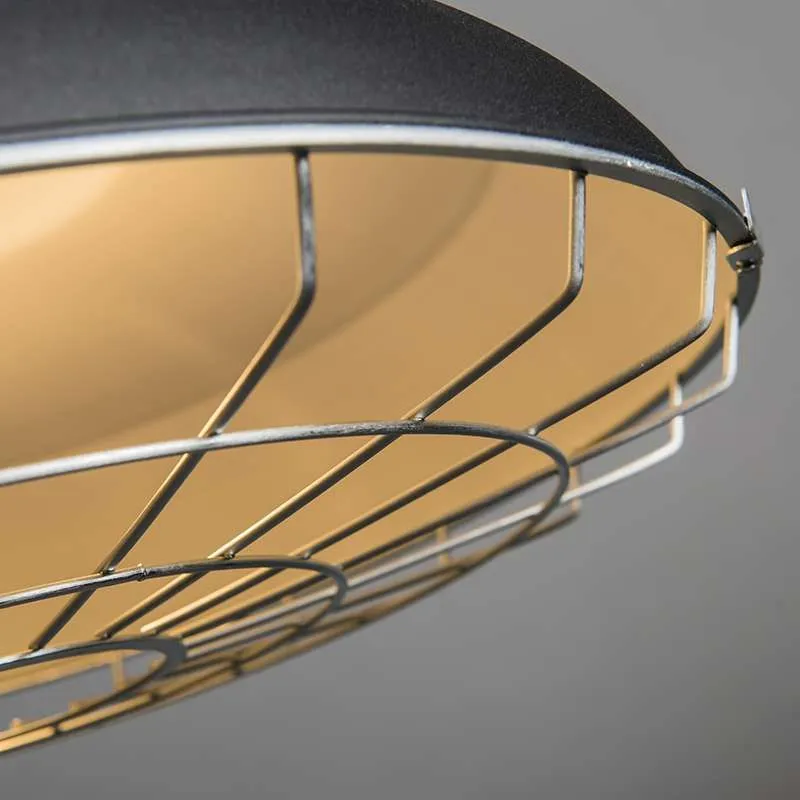 Lampada a sospensione 'Strijp' industriale nera/metallo - adatta per LED / interna