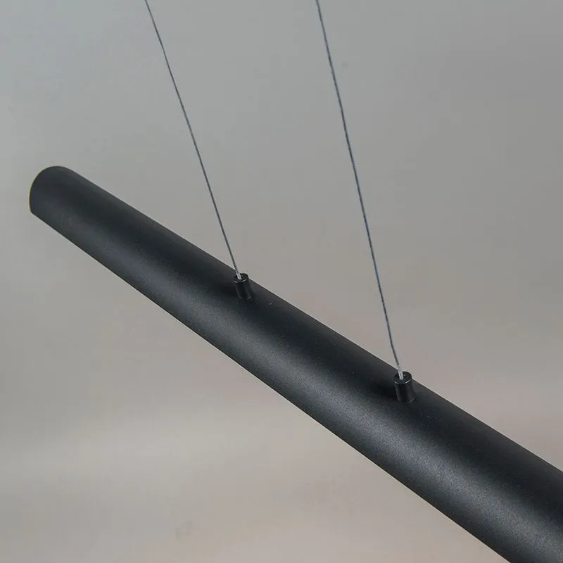 Lampada a sospensione nera con interno dorato incluso LED - Balo 4