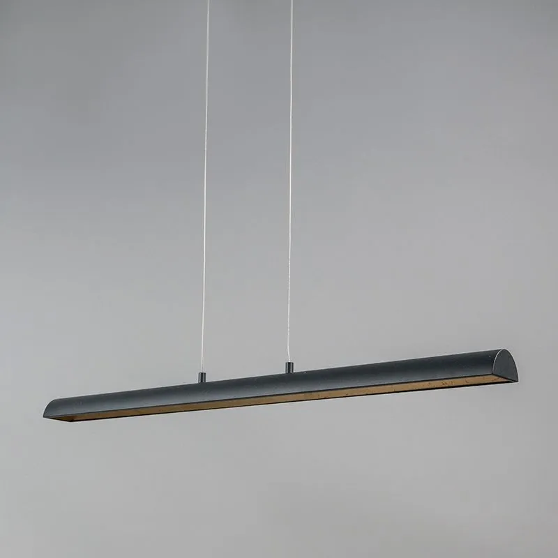 Lampada a sospensione nera con interno dorato incluso LED - Balo 4