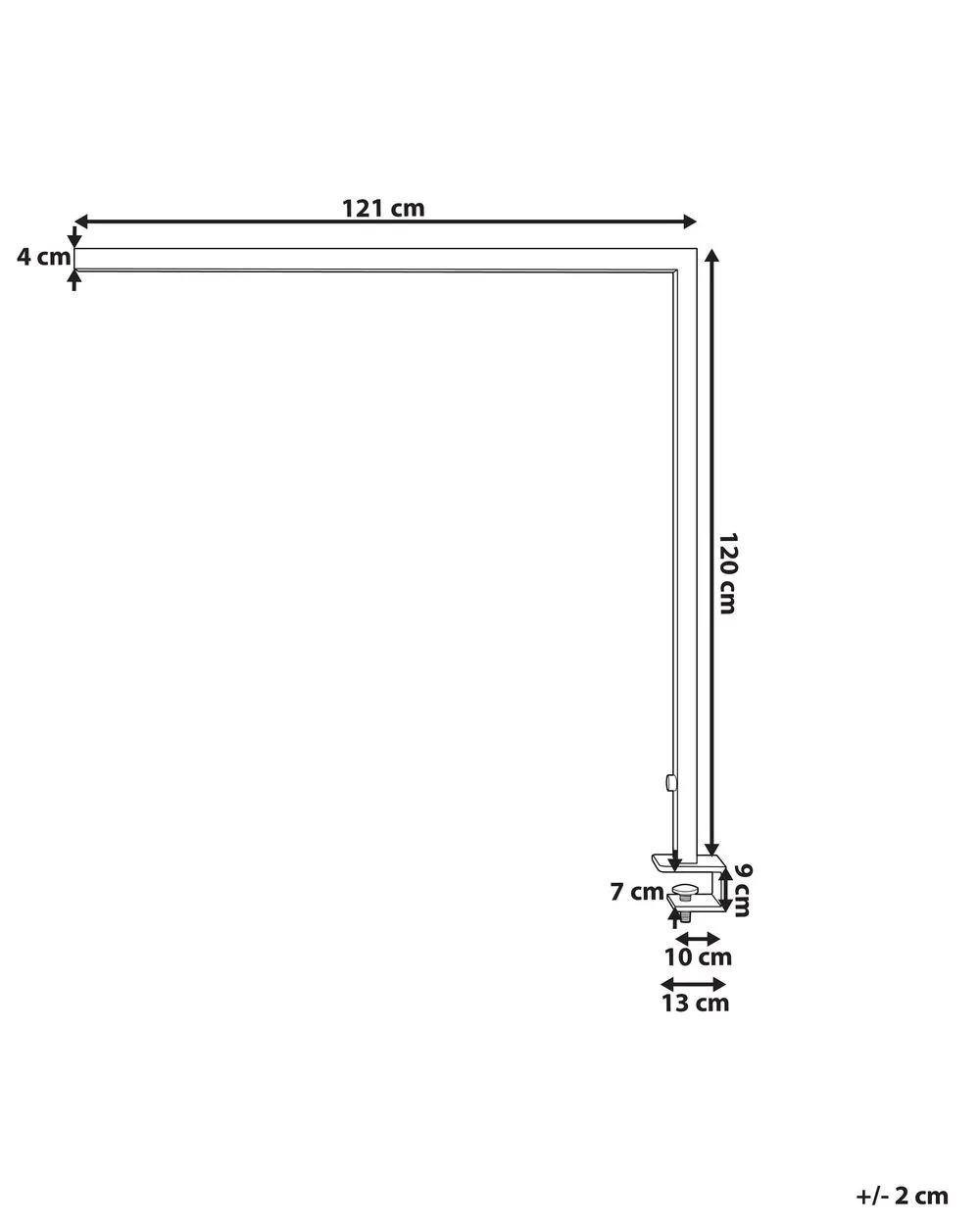 LED Clamp-On Desk Lamp VOLANS With Dimmer Metal White