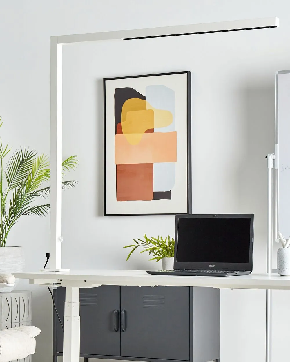 LED Clamp-On Desk Lamp VOLANS With Dimmer Metal White