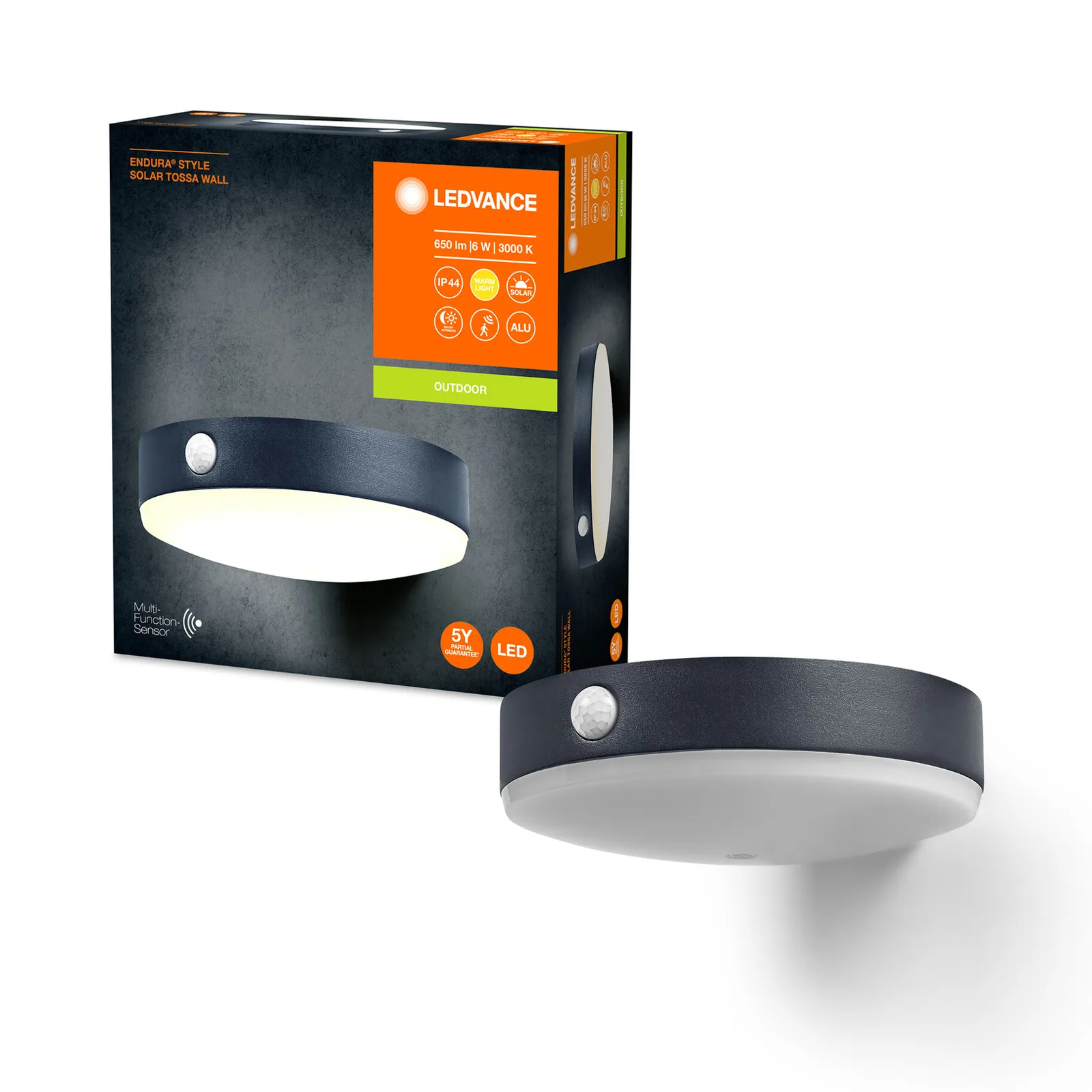 LEDVANCE Endura Style Solar Tossa applique con sensore
