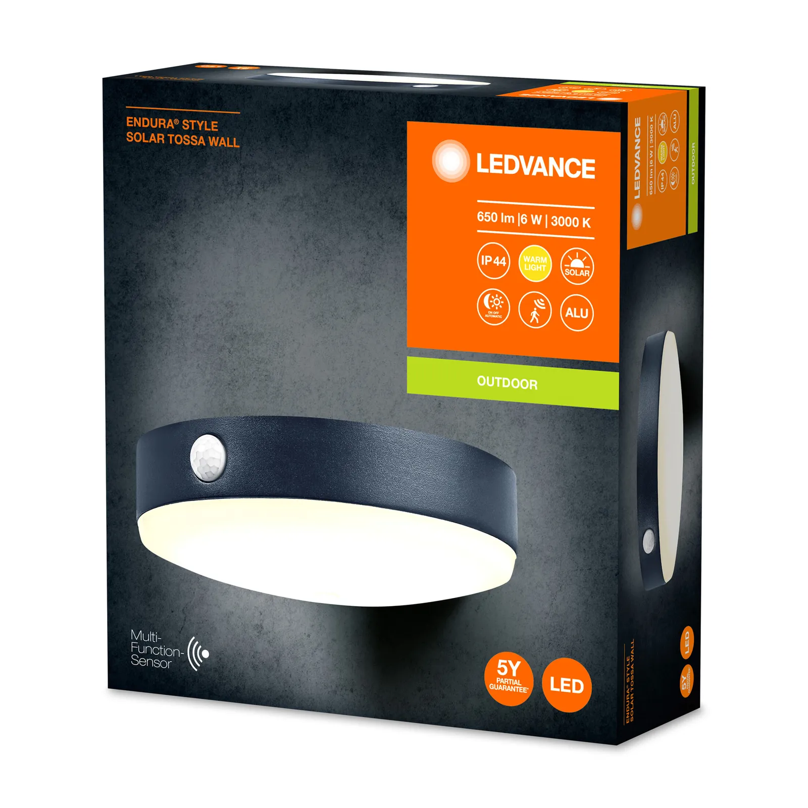 LEDVANCE Endura Style Solar Tossa applique con sensore