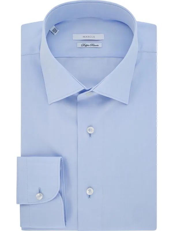 Light-blue Twill double twisted yarn shirt