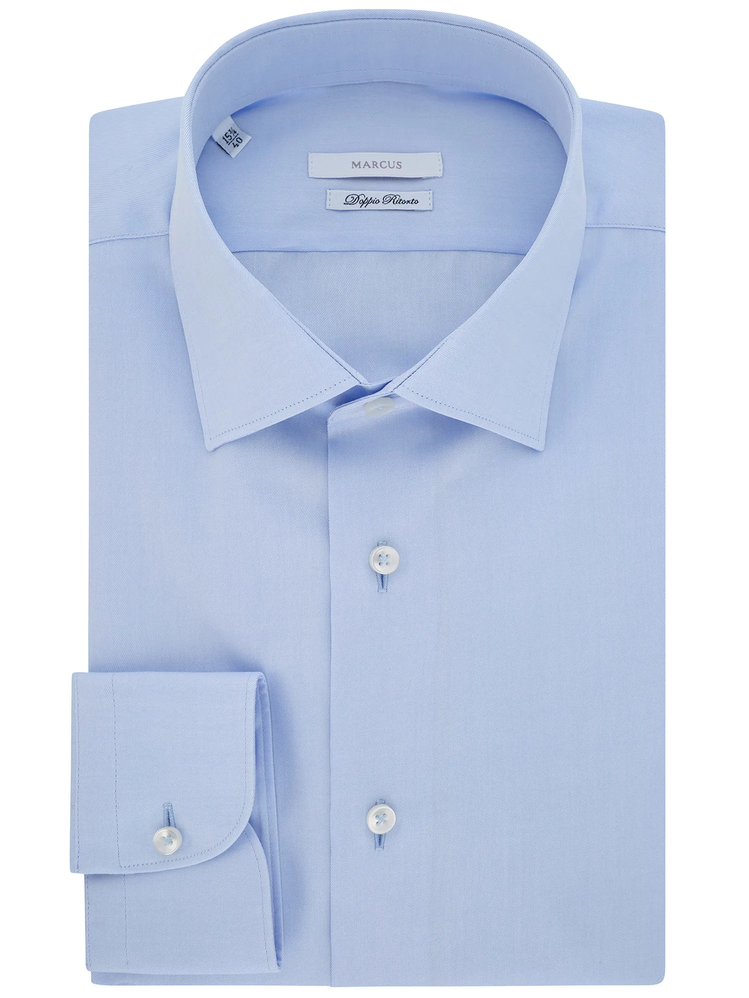 Light-blue Twill double twisted yarn shirt