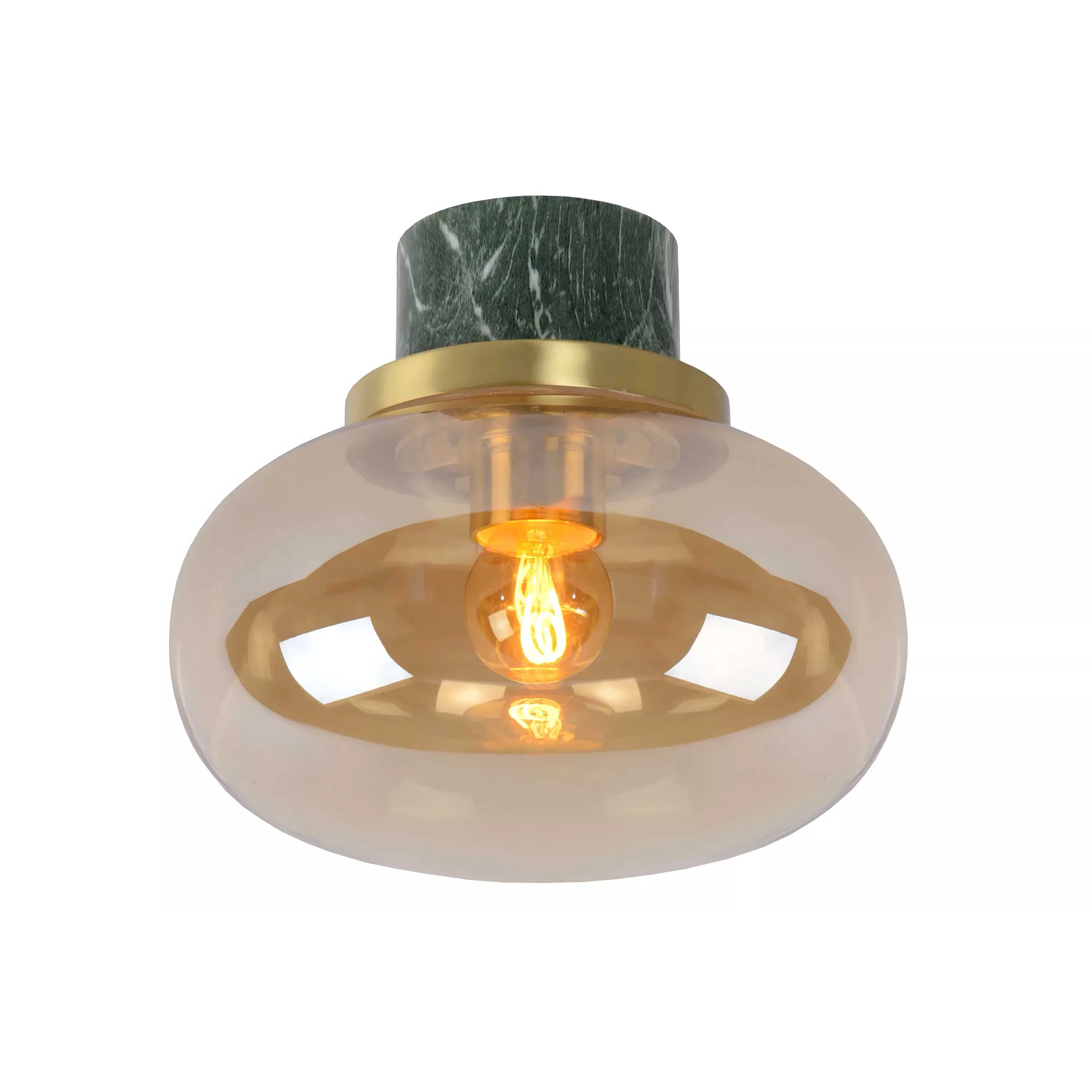 Lucide  Plafoniera con base in marmo diffusore in vetro dalle linee moderne ed eleganti Lorena - 40W