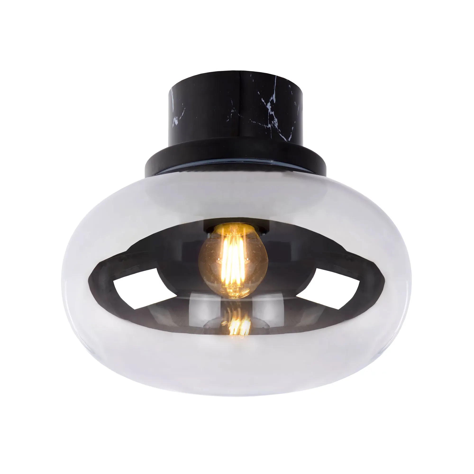 Lucide  Plafoniera con base in marmo diffusore in vetro dalle linee moderne ed eleganti Lorena - 40W