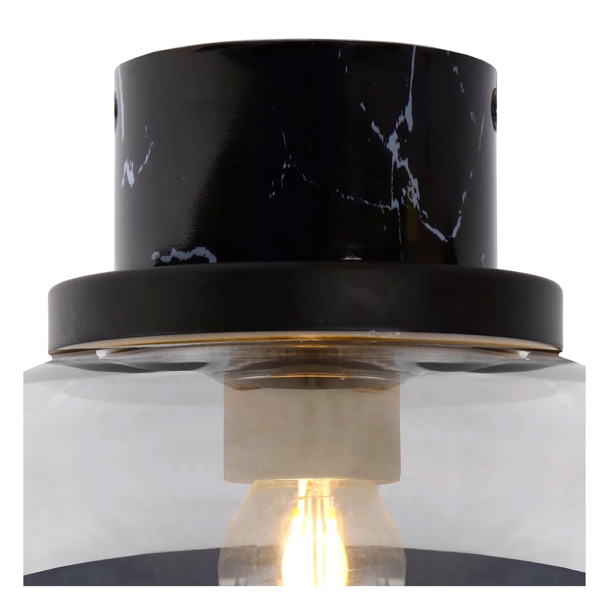 Lucide  Plafoniera con base in marmo diffusore in vetro dalle linee moderne ed eleganti Lorena - 40W