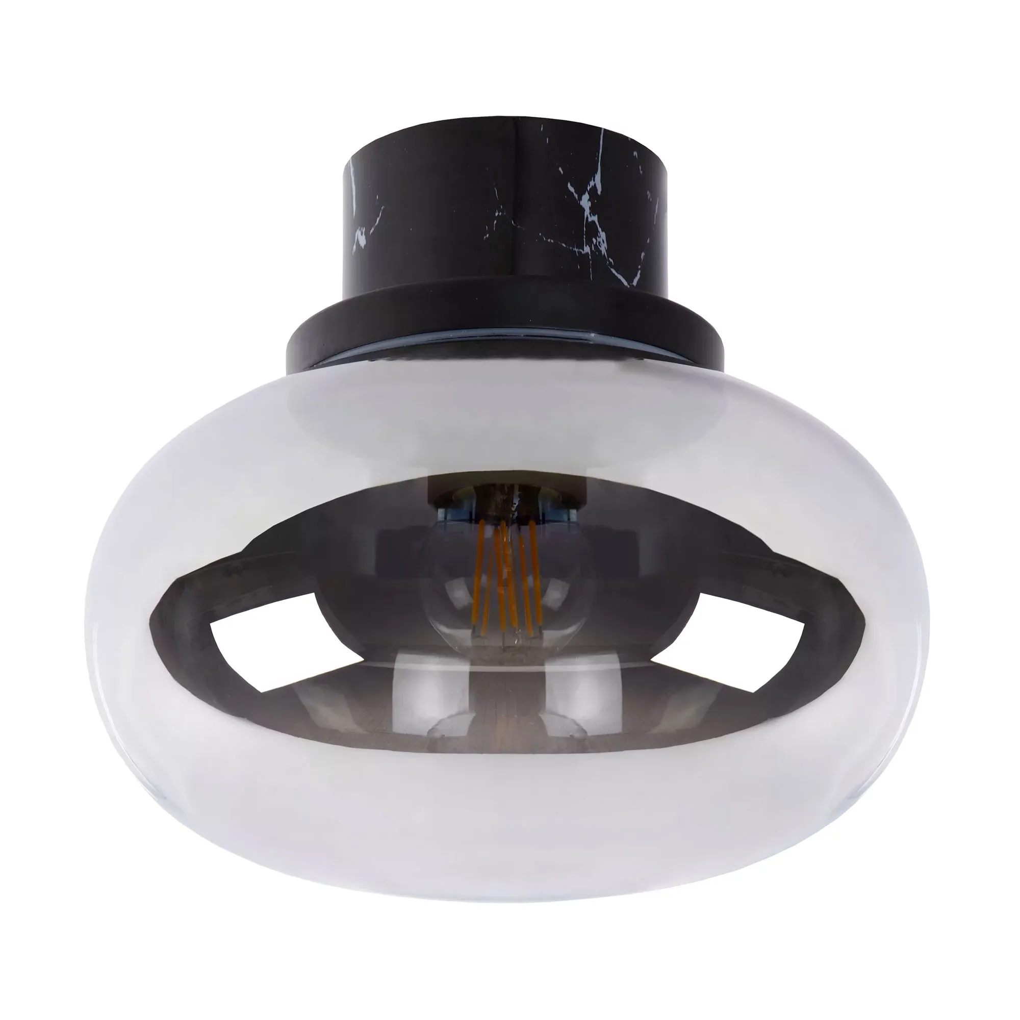 Lucide  Plafoniera con base in marmo diffusore in vetro dalle linee moderne ed eleganti Lorena - 40W