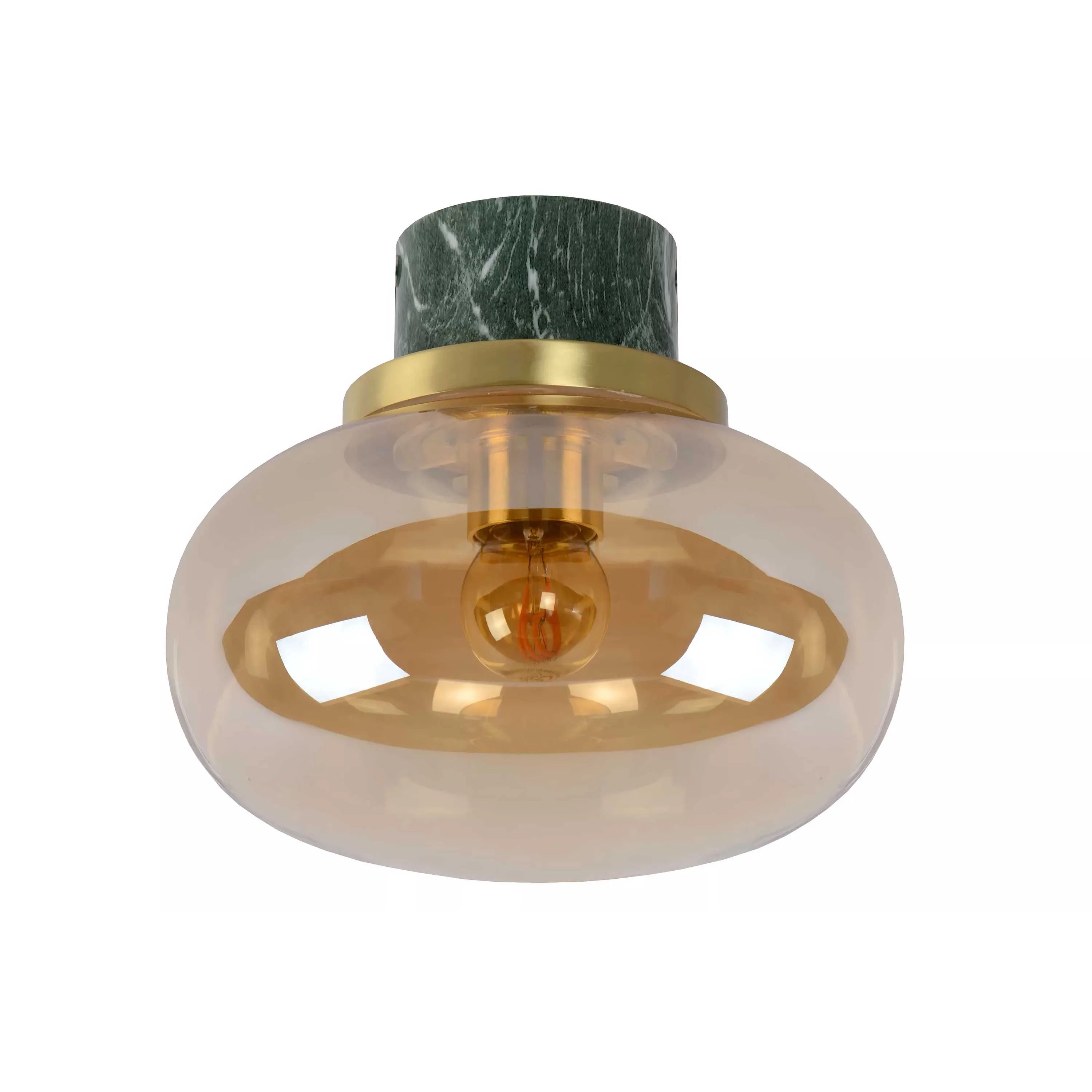 Lucide  Plafoniera con base in marmo diffusore in vetro dalle linee moderne ed eleganti Lorena - 40W