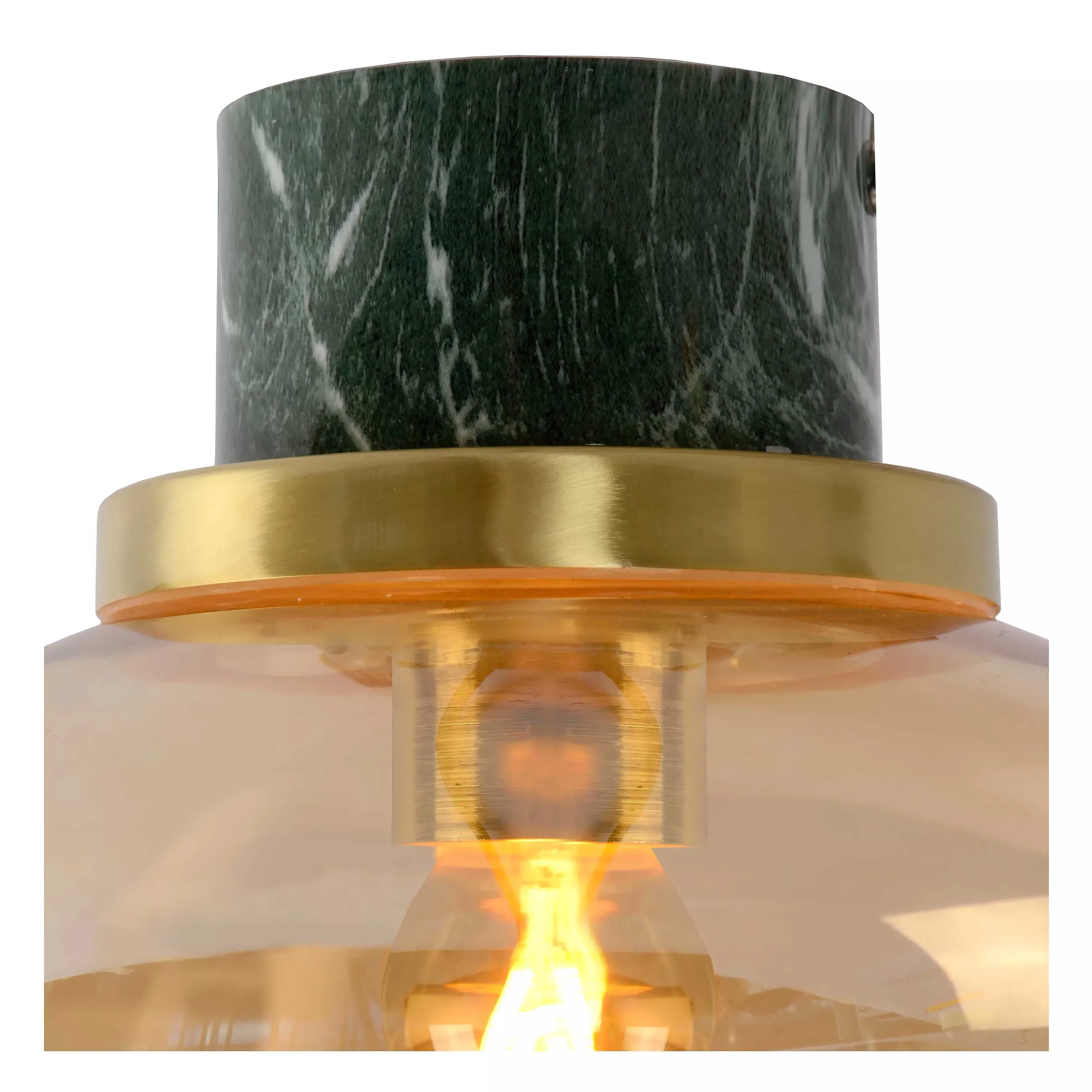 Lucide  Plafoniera con base in marmo diffusore in vetro dalle linee moderne ed eleganti Lorena - 40W