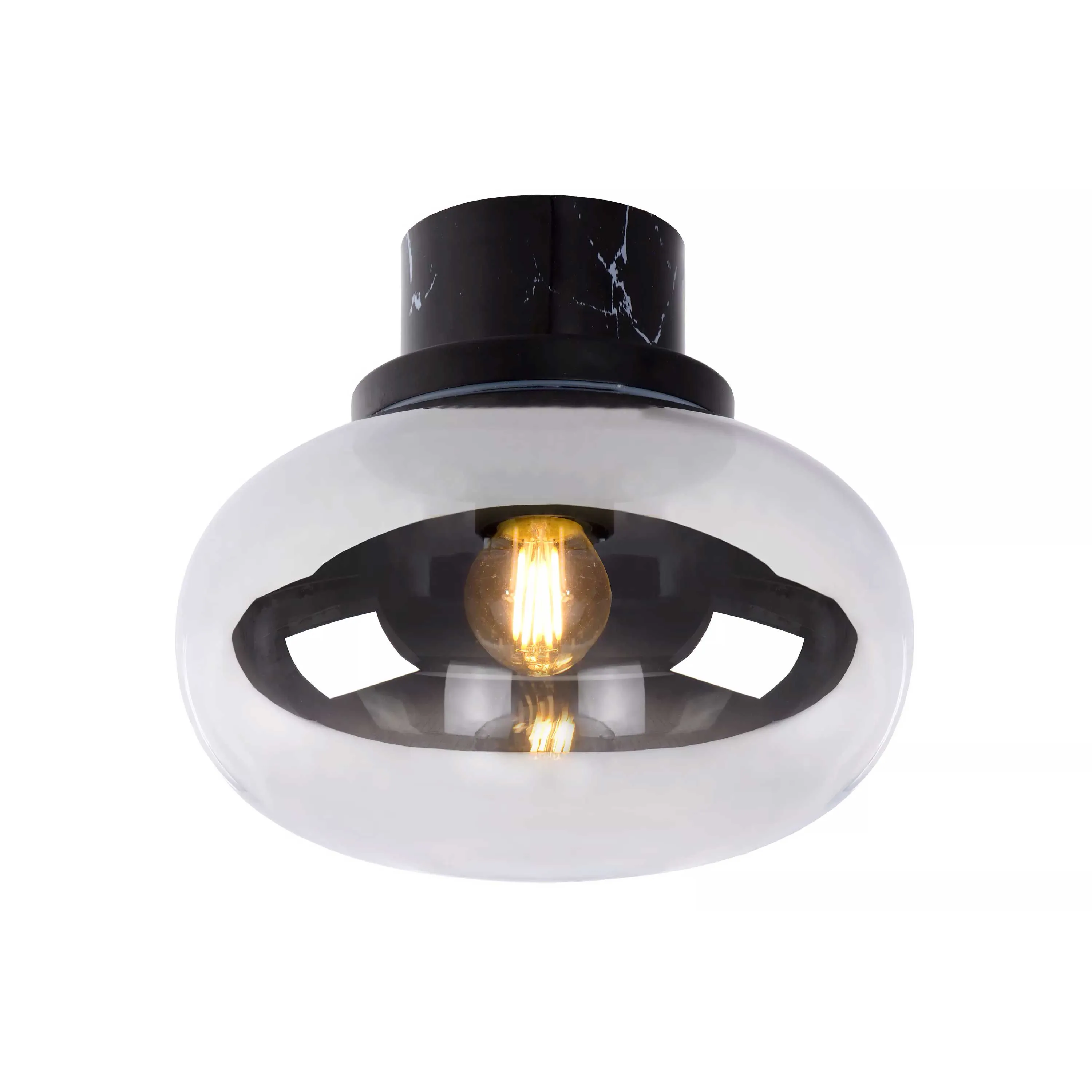 Lucide  Plafoniera con base in marmo diffusore in vetro dalle linee moderne ed eleganti Lorena - 40W
