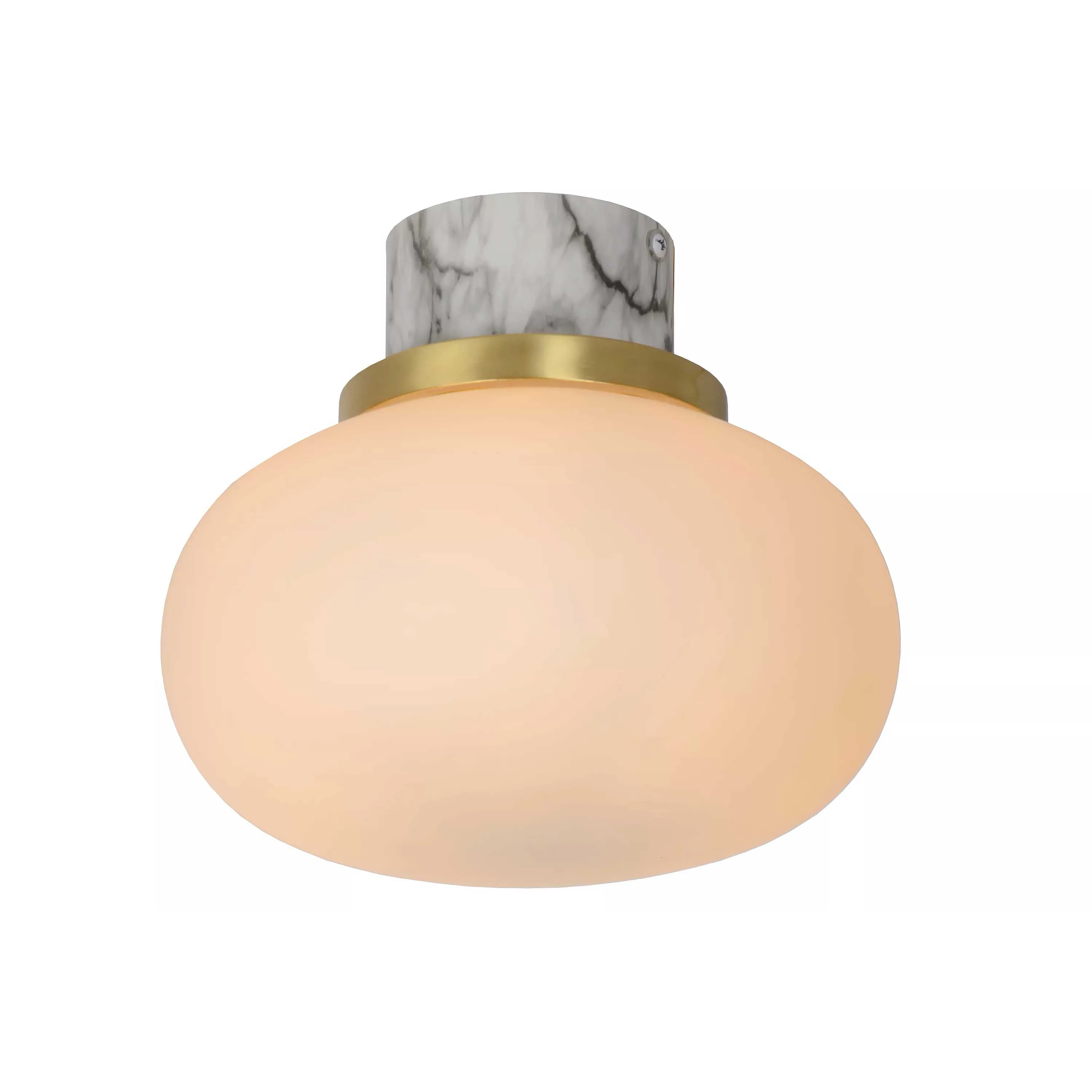 Lucide  Plafoniera con base in marmo diffusore in vetro dalle linee moderne ed eleganti Lorena - 40W