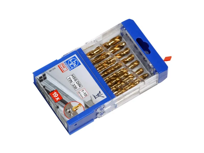 LUX set punte HSS TIN 1 mm -10 mm 19 pz