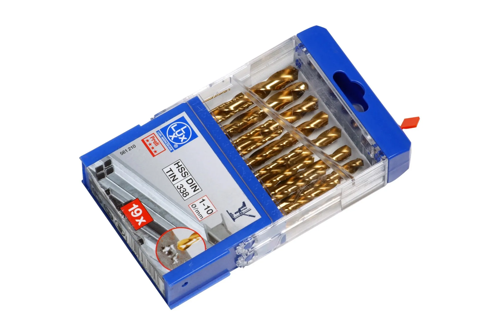 LUX set punte HSS TIN 1 mm -10 mm 19 pz