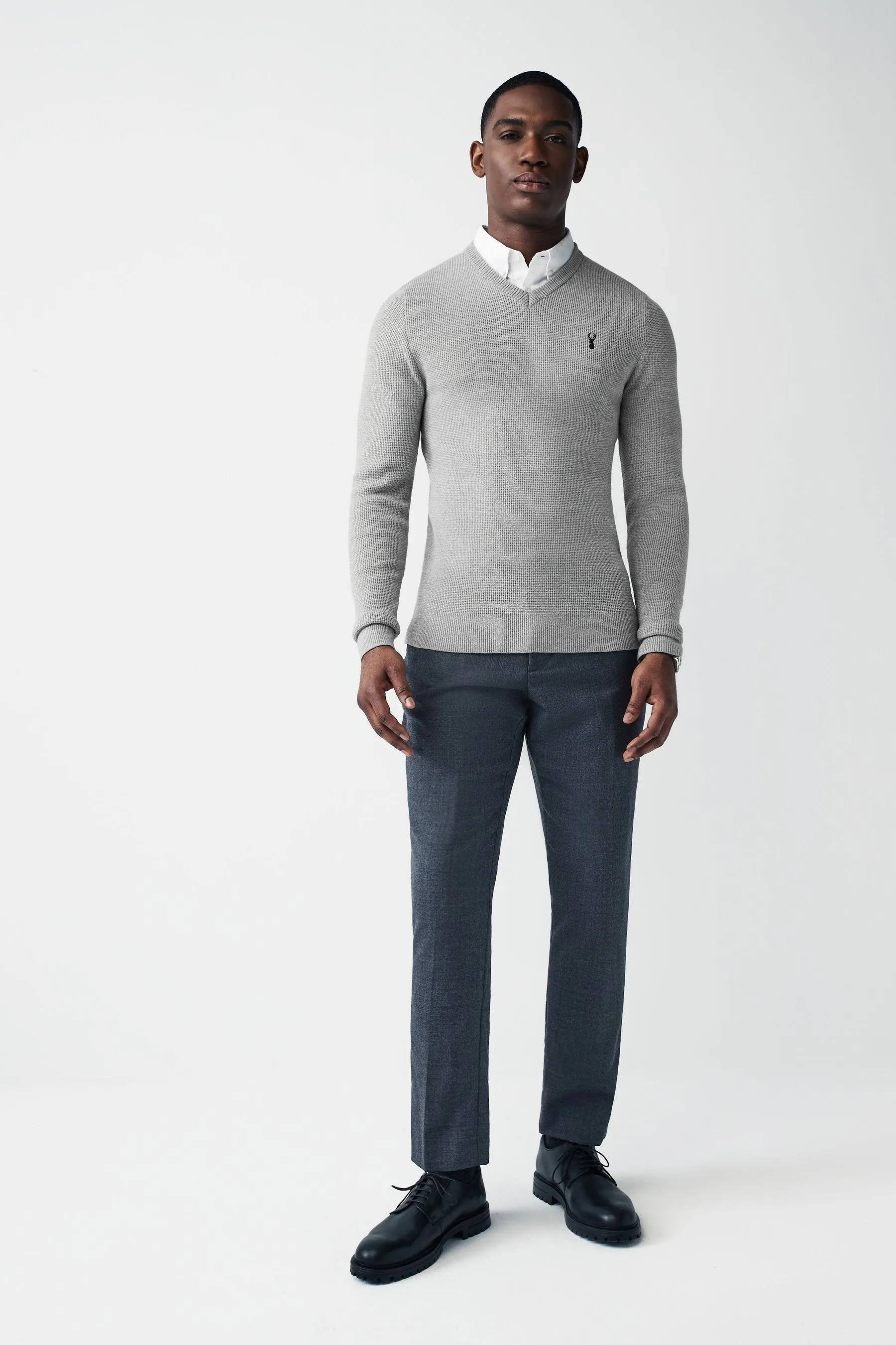 Maglia regular con finta camicia