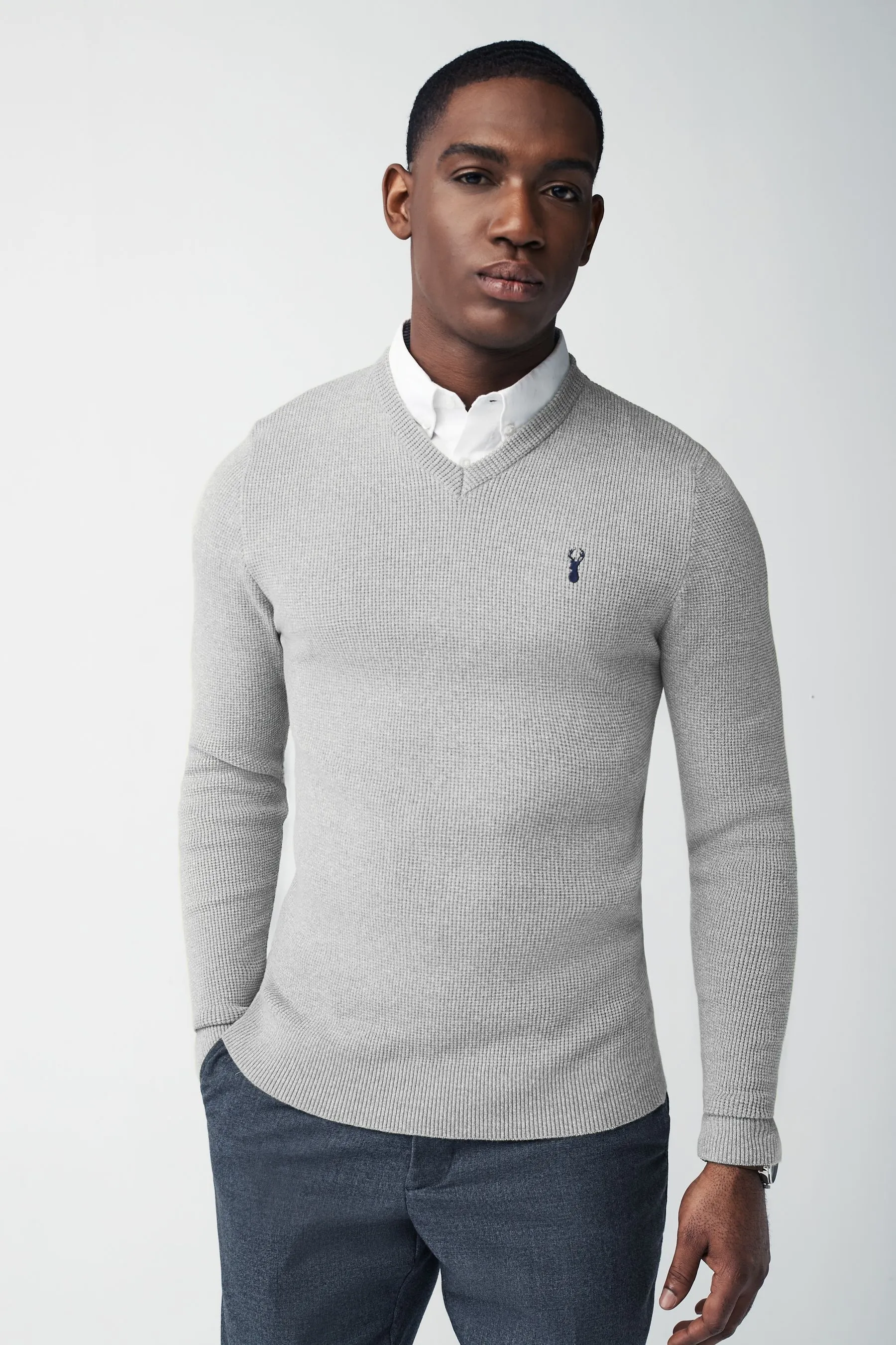 Maglia regular con finta camicia
