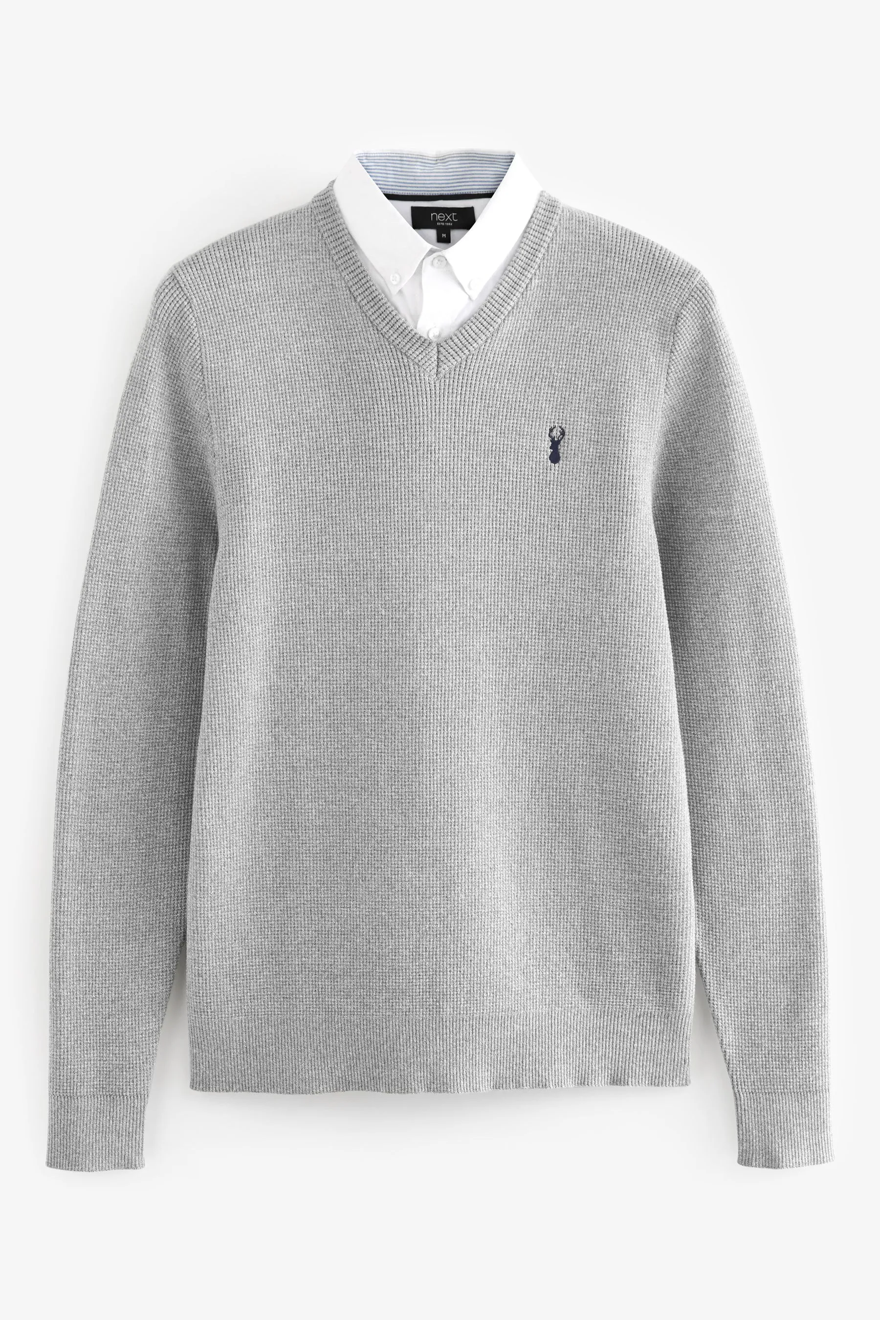 Maglia regular con finta camicia