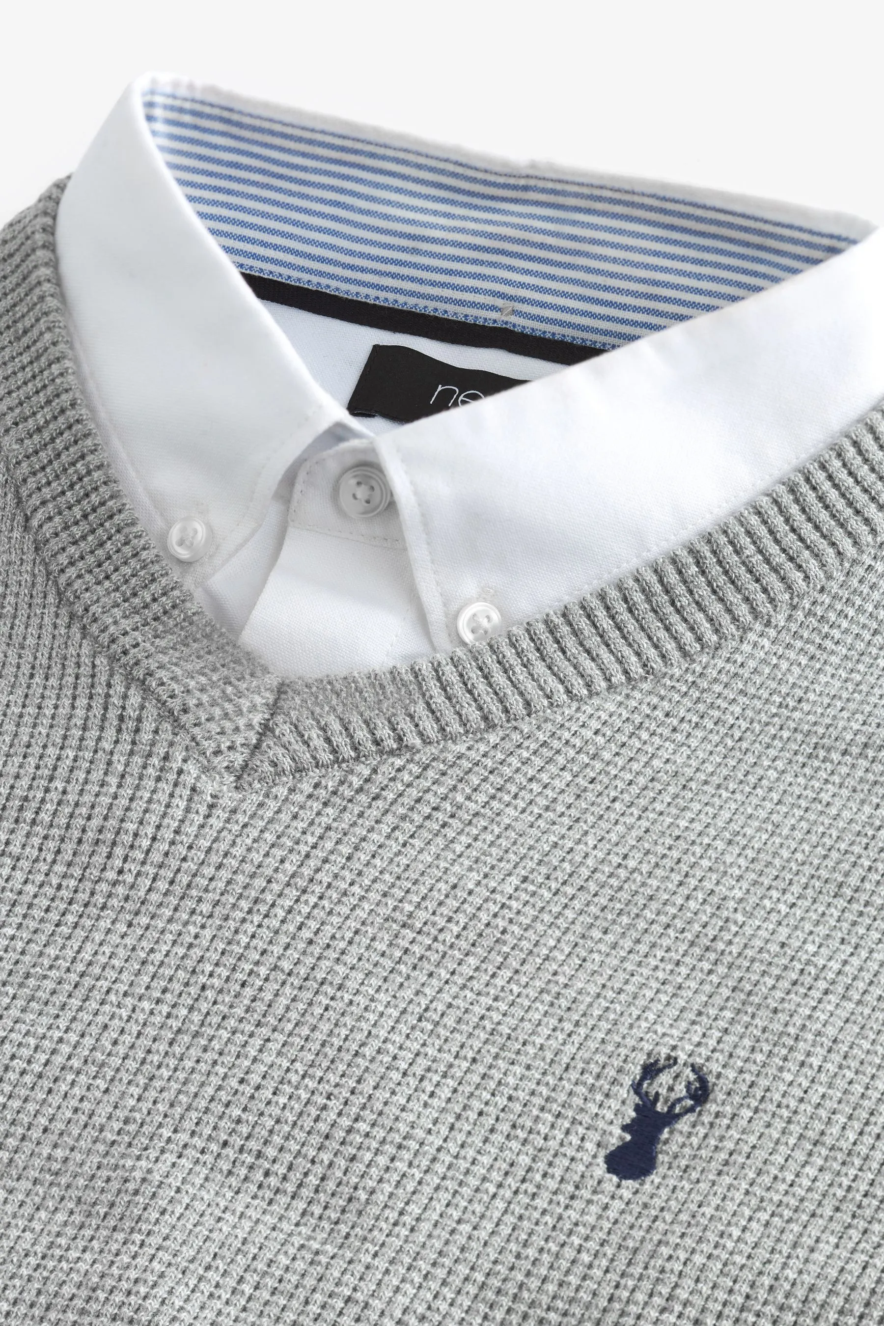 Maglia regular con finta camicia