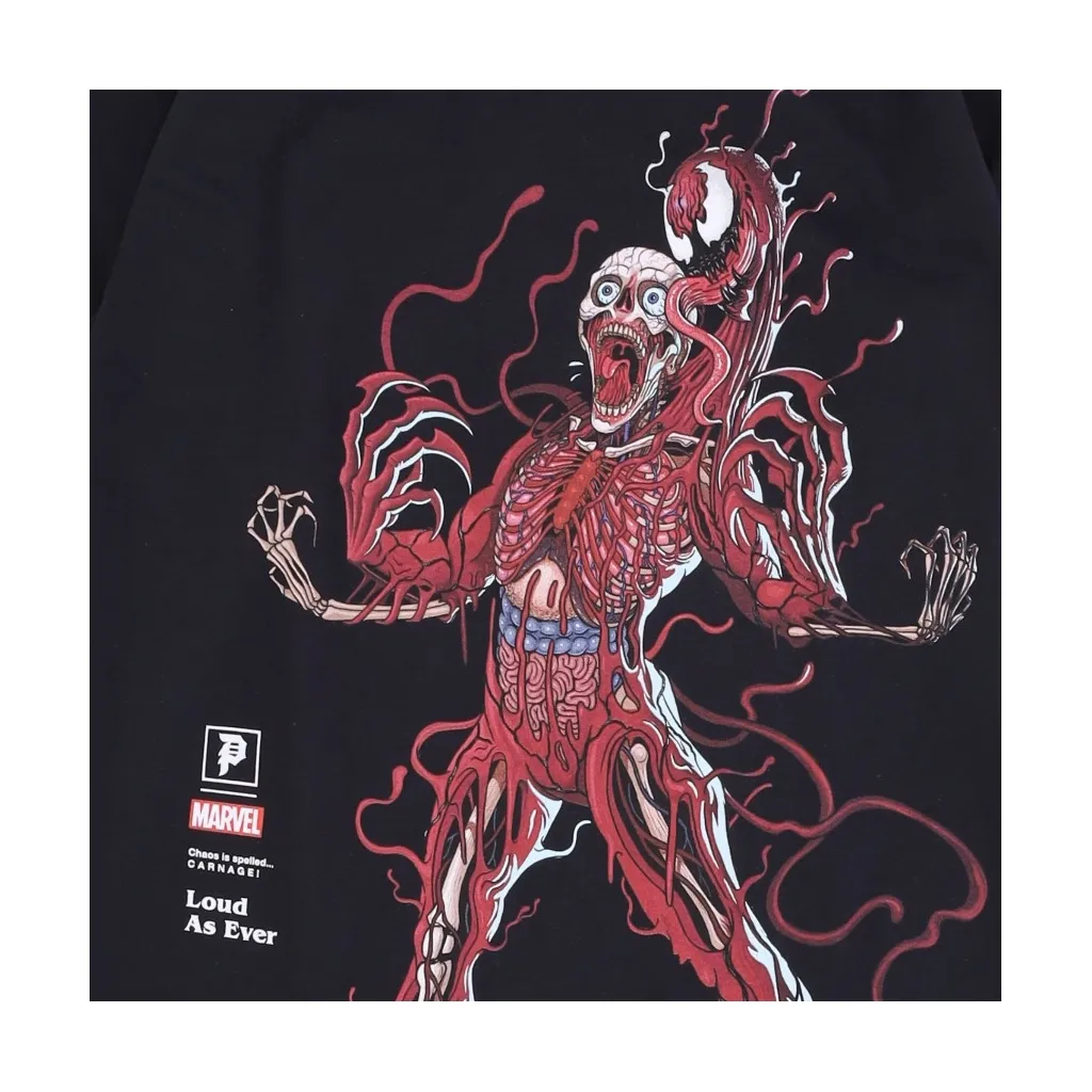 maglietta manica lunga uomo carnage l/s tee x marvel x nychos BLACK