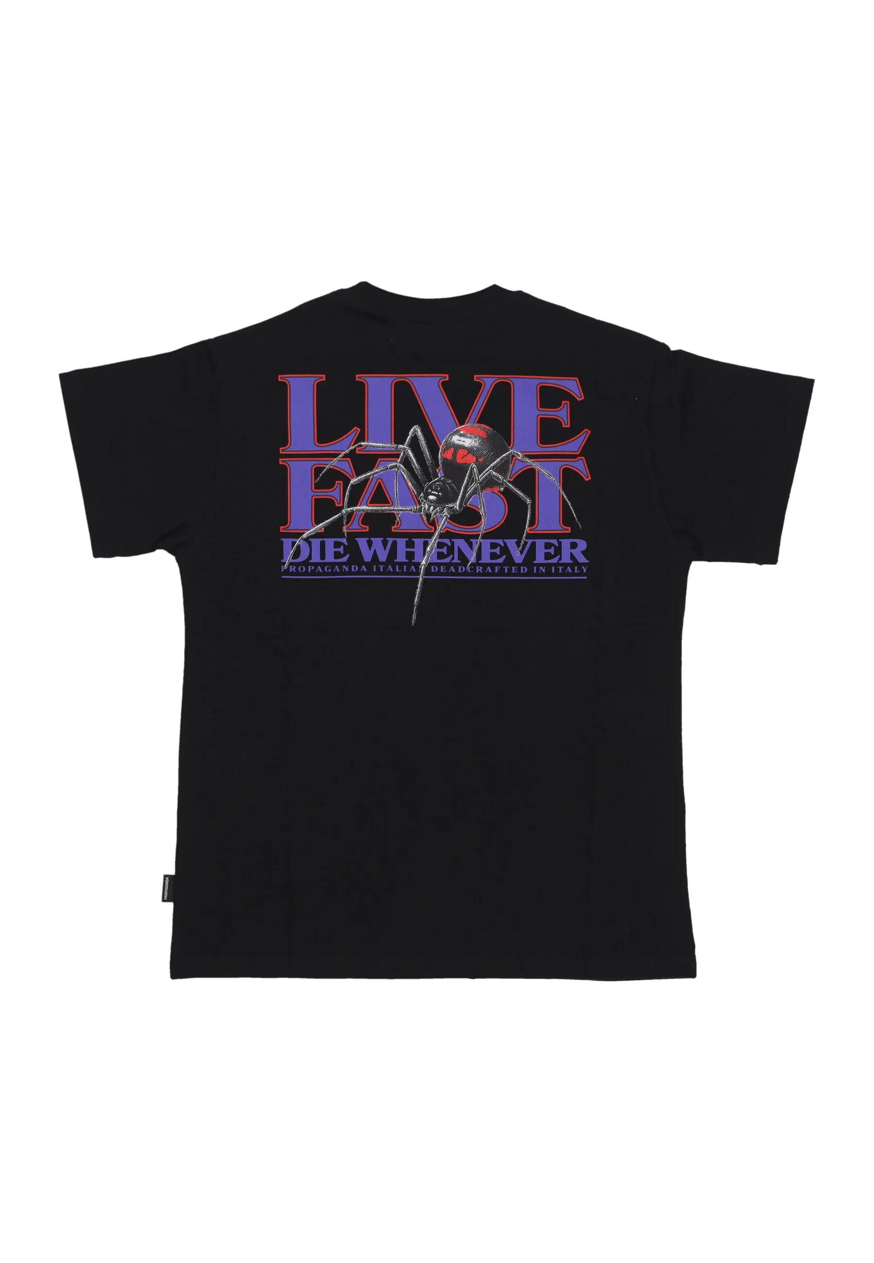 Maglietta Uomo Live Fast Tee Black
