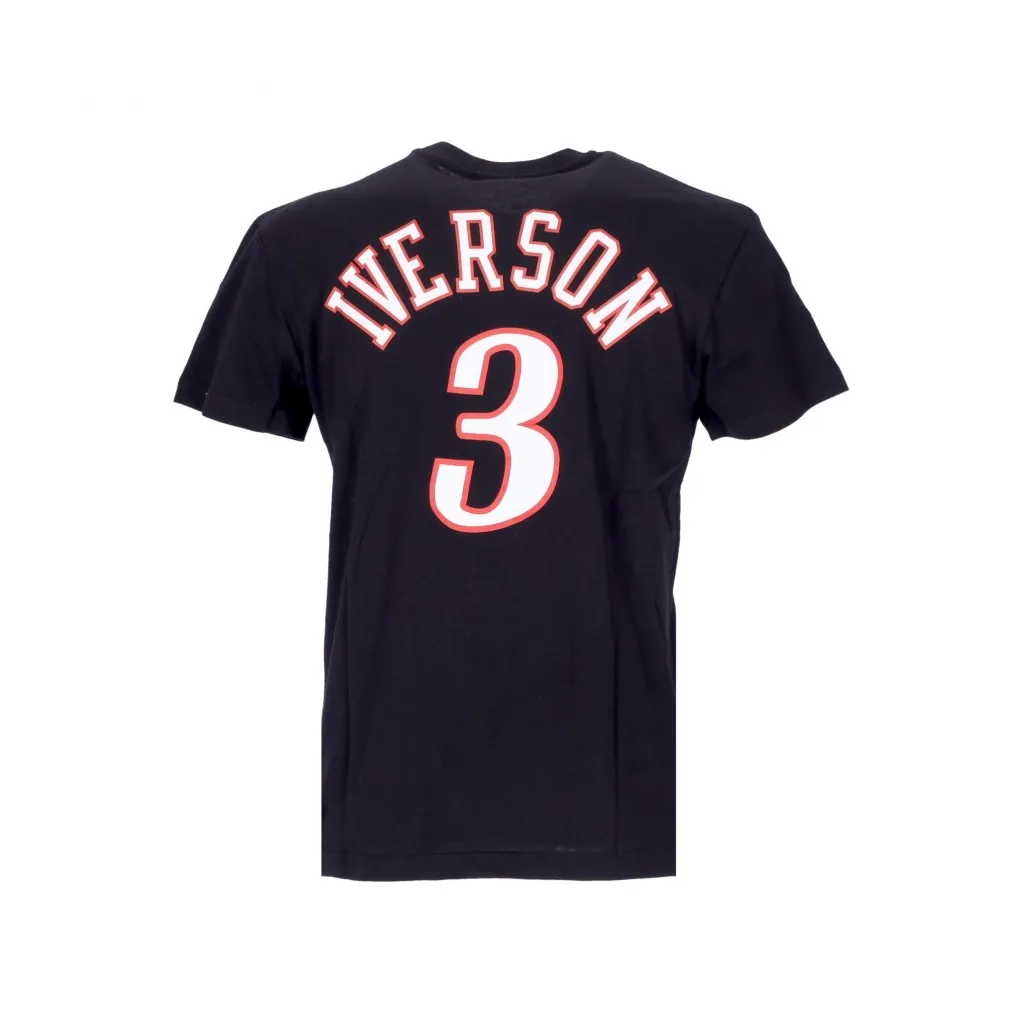 maglietta uomo nba tee hardwood classics no 3 allen iverson phi76e BLACK/ORIGINAL TEAM COLORS