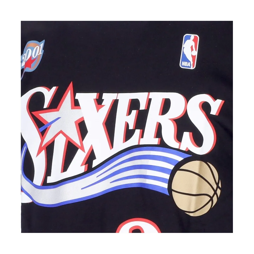 maglietta uomo nba tee hardwood classics no 3 allen iverson phi76e BLACK/ORIGINAL TEAM COLORS
